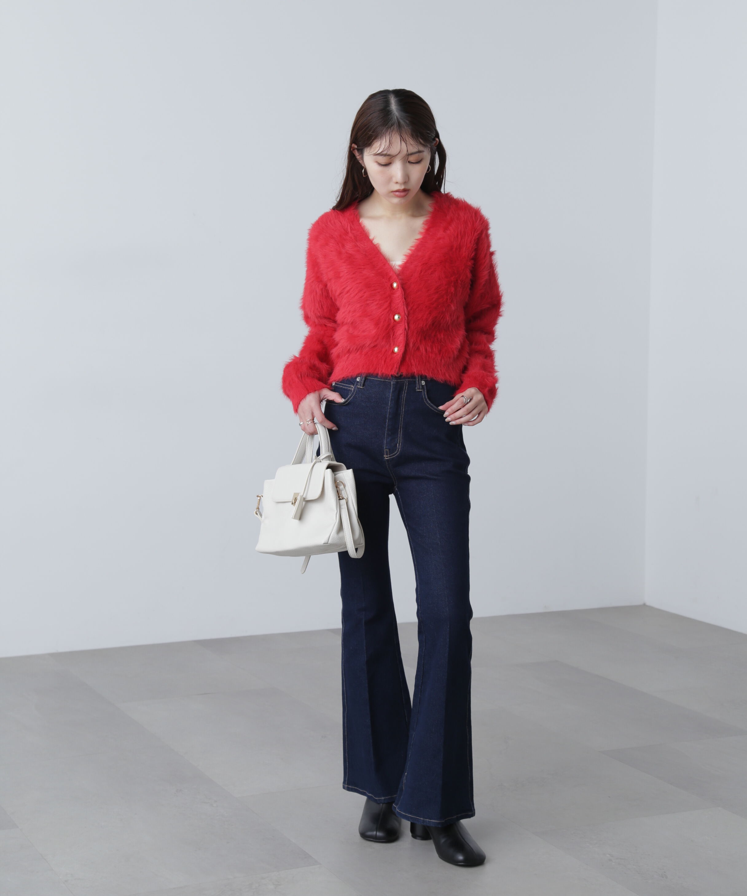  「金ボタンロングシャギーニットカーディガン〈ＭＦＭ〉」|ニット・セーター|