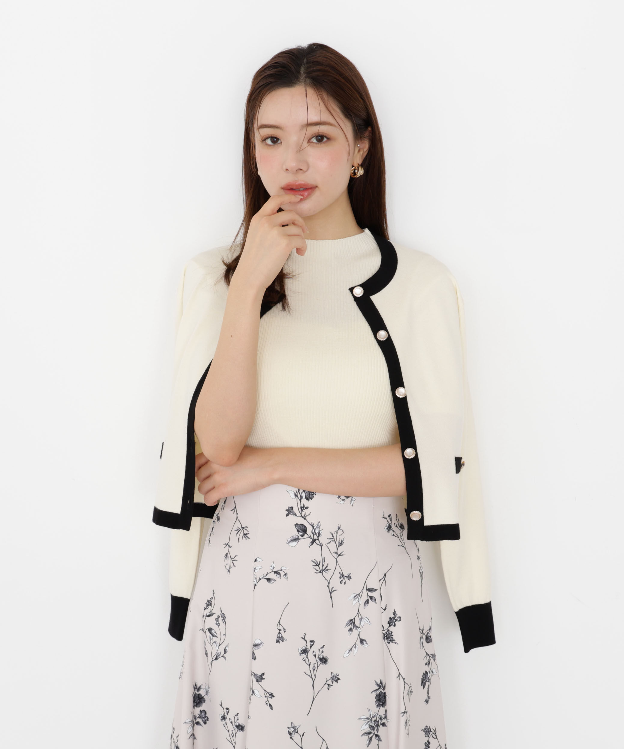 PROPORTION BODY DRESSING「＜ハンドウォッシャブル＞ニュアンス釦ニットアンサンブル 25AW」|ニット・セーター|