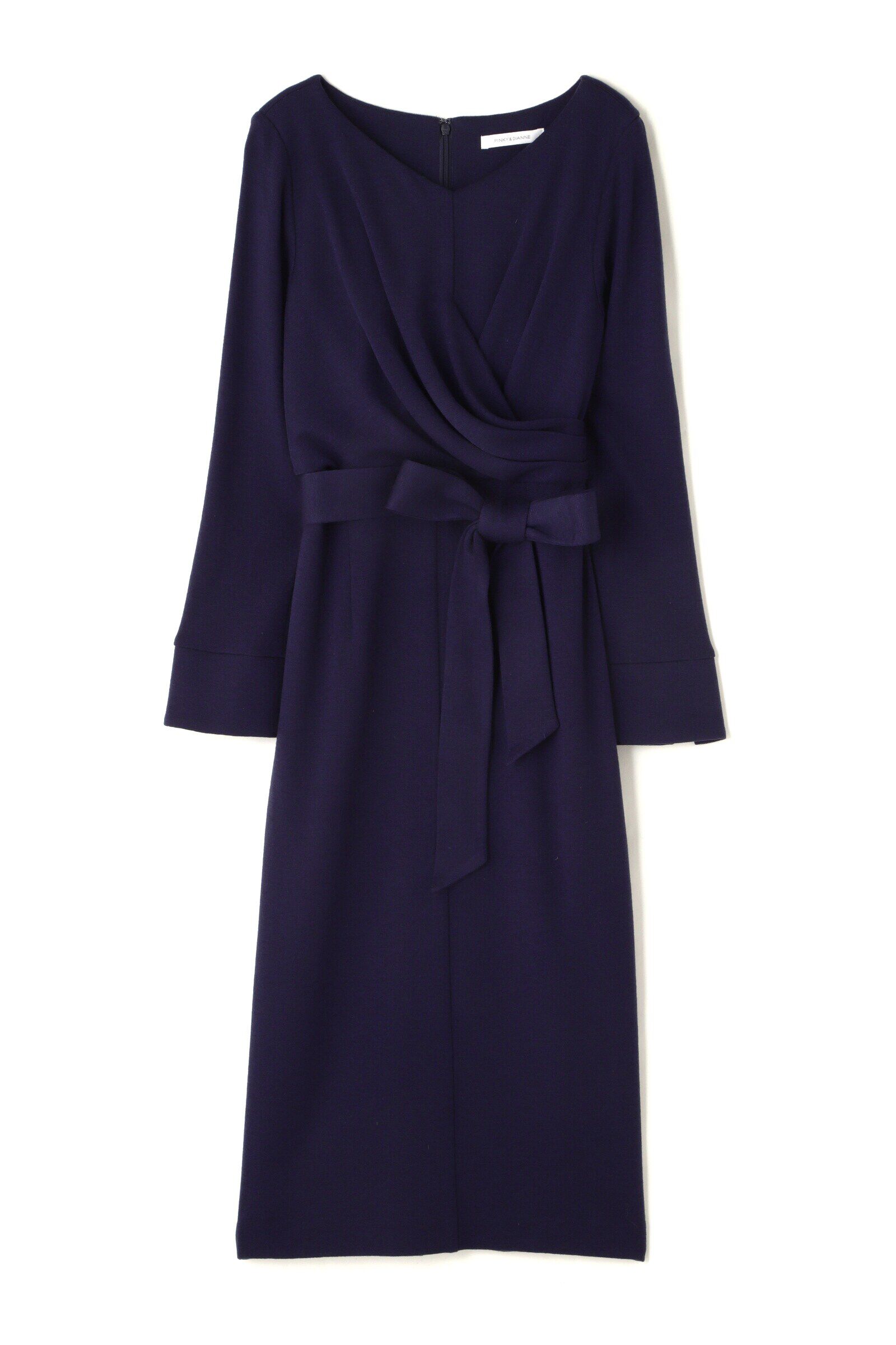  「フロントクロスウールジャージワンピース」|ワンピース|