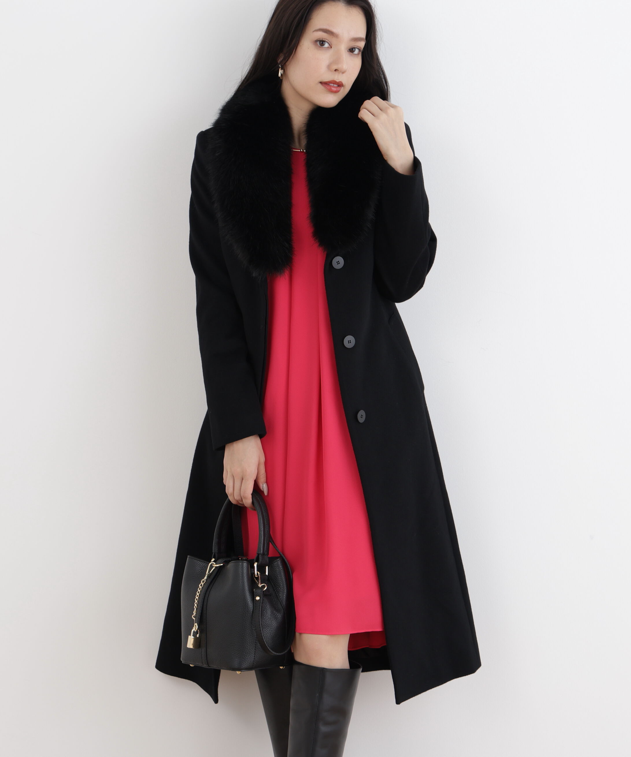  「カシミヤ混ベルテッドコート」|その他|