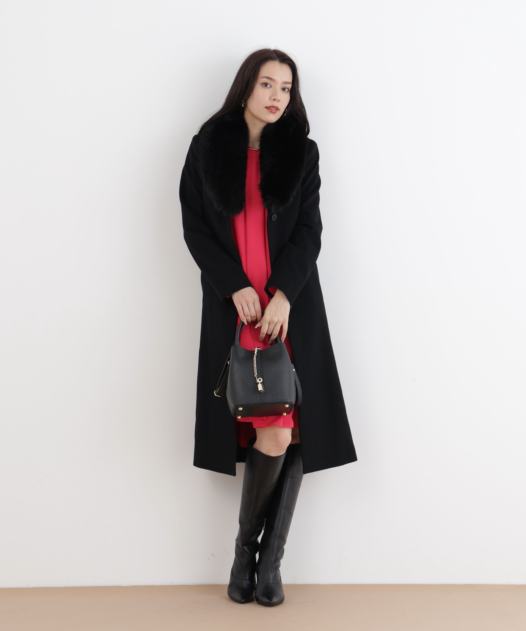  「カシミヤ混ベルテッドコート」|その他|