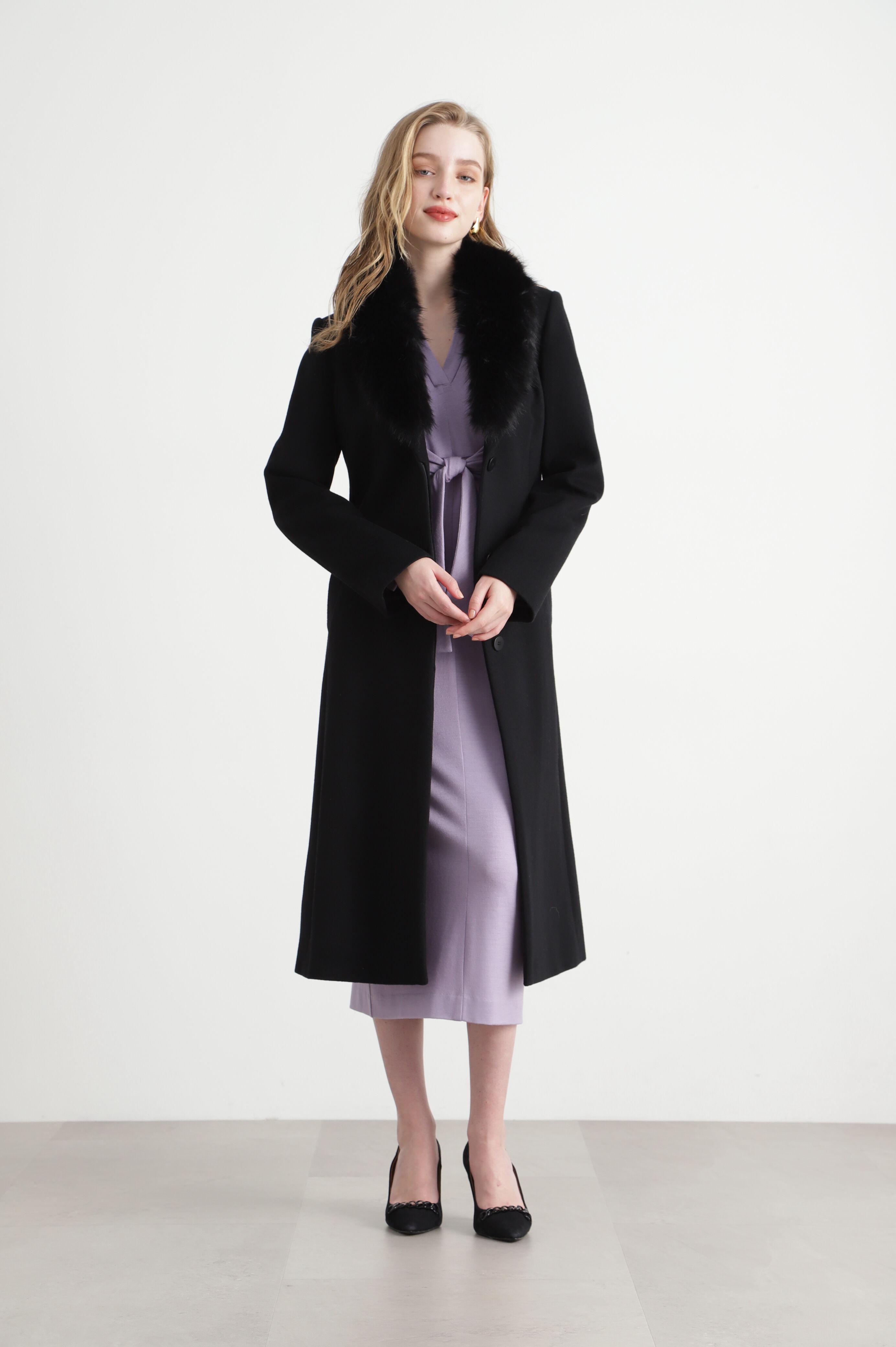  「カシミヤ混ベルテッドコート」|その他|