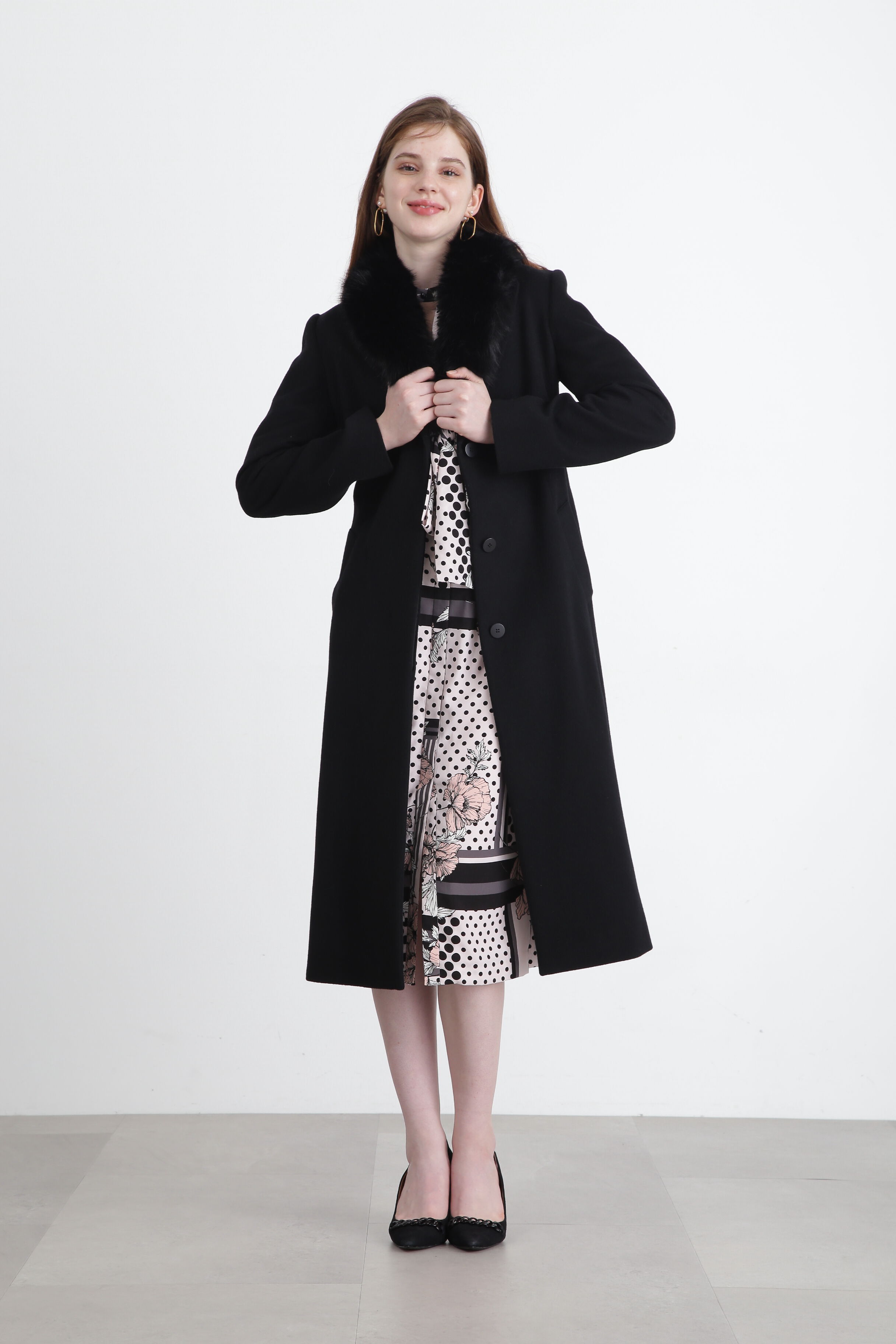  「カシミヤ混ベルテッドコート」|その他|