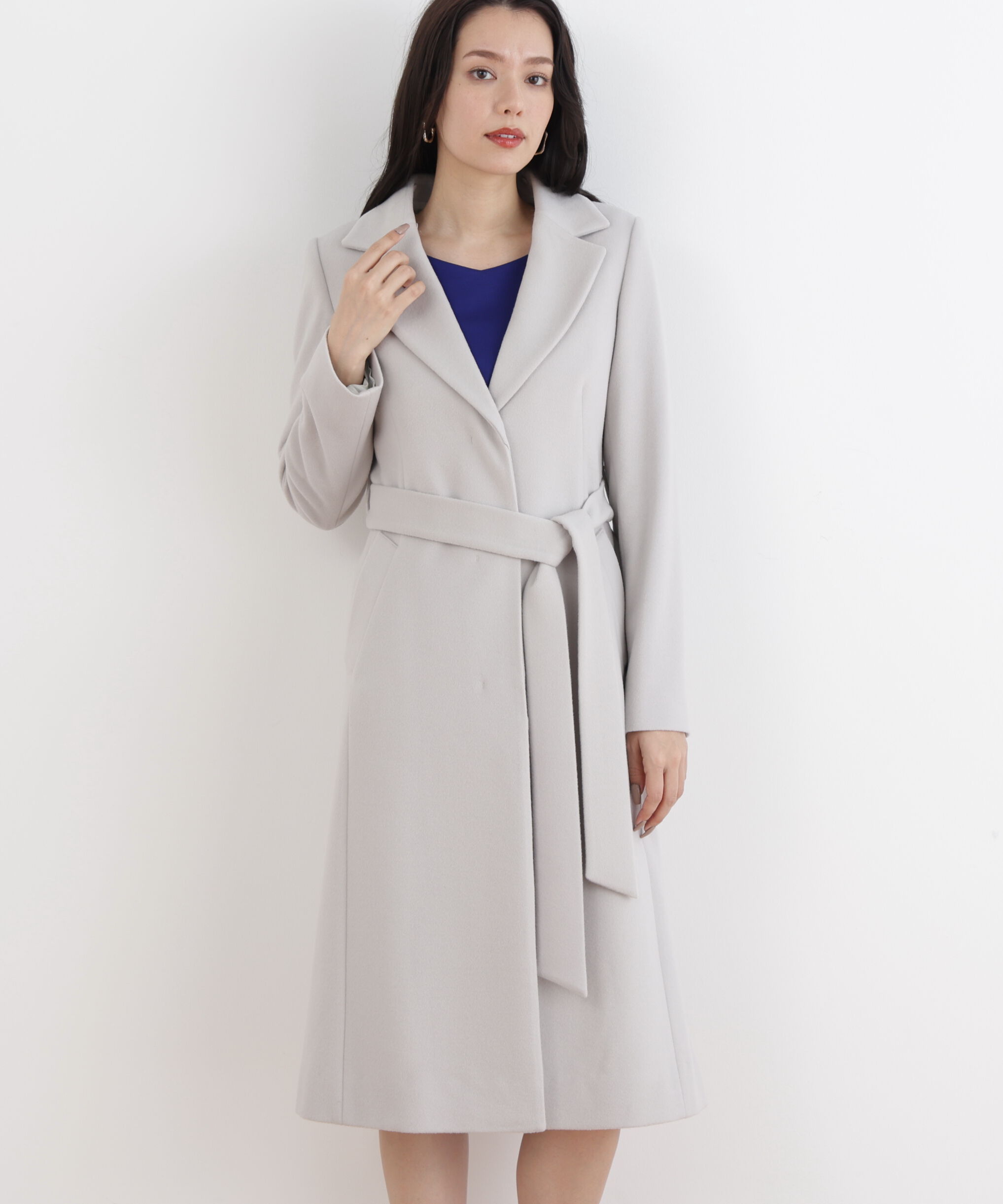  「カシミヤ混ベルテッドコート」|その他|