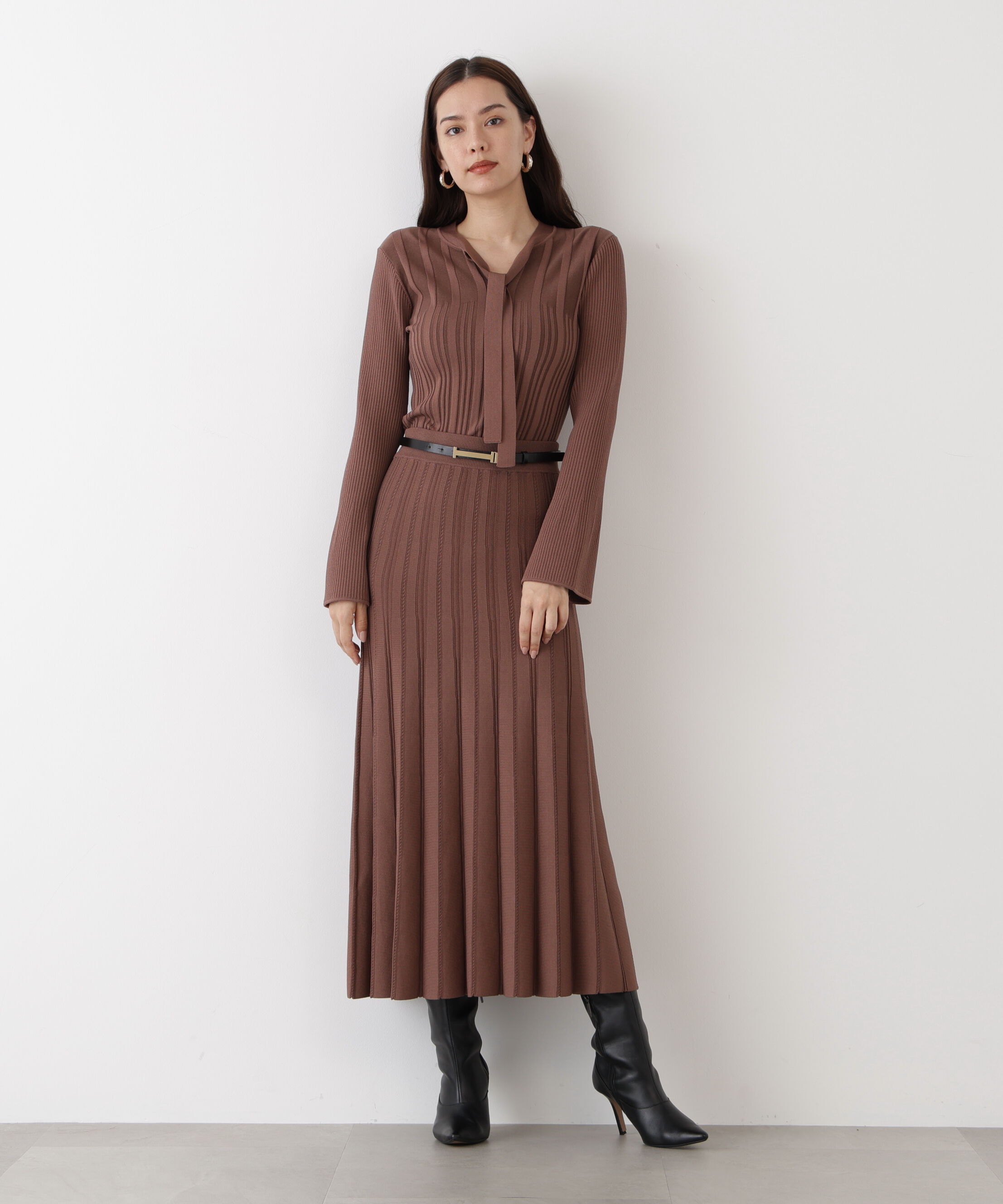  「◆ニットプリーツフレアースカート」|スカート|