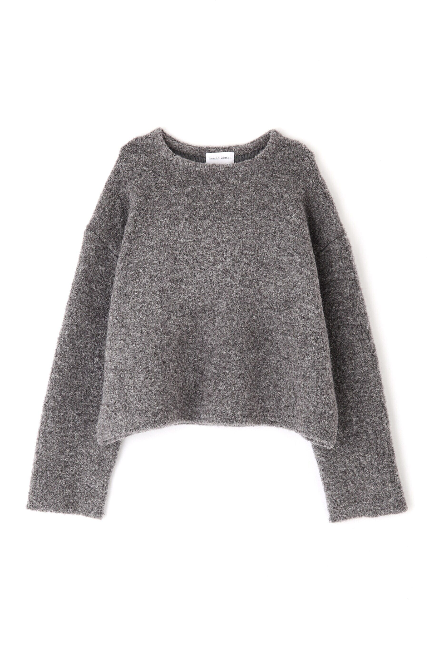  「◆接結ブークレニットプルオーバー」|ニット・セーター|