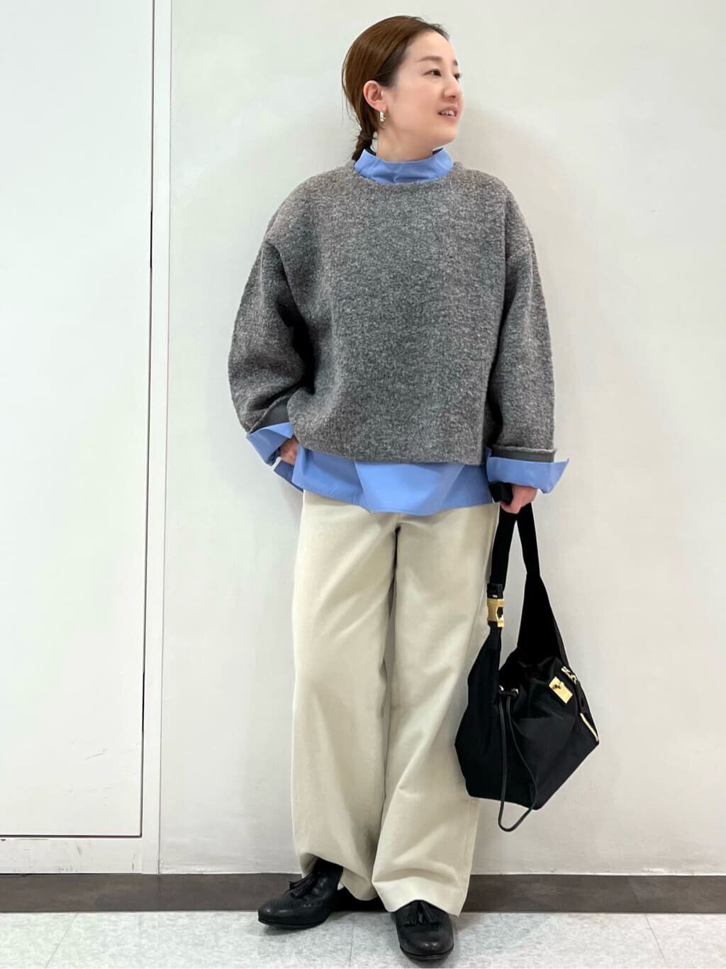  「◆接結ブークレニットプルオーバー」|ニット・セーター|