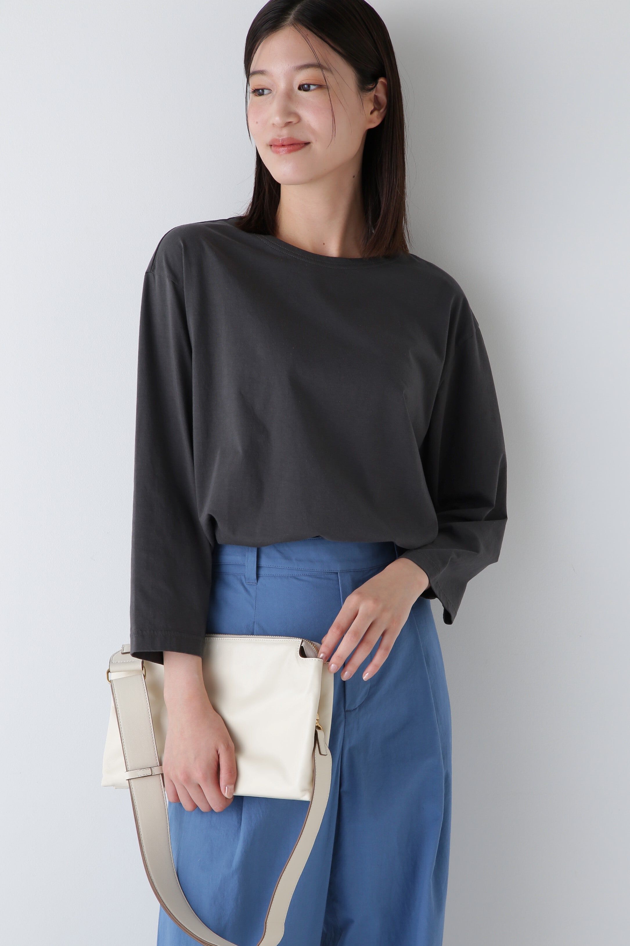  「◆ハイゲージプルオーバー」|Tシャツ・カットソー|チャコール1