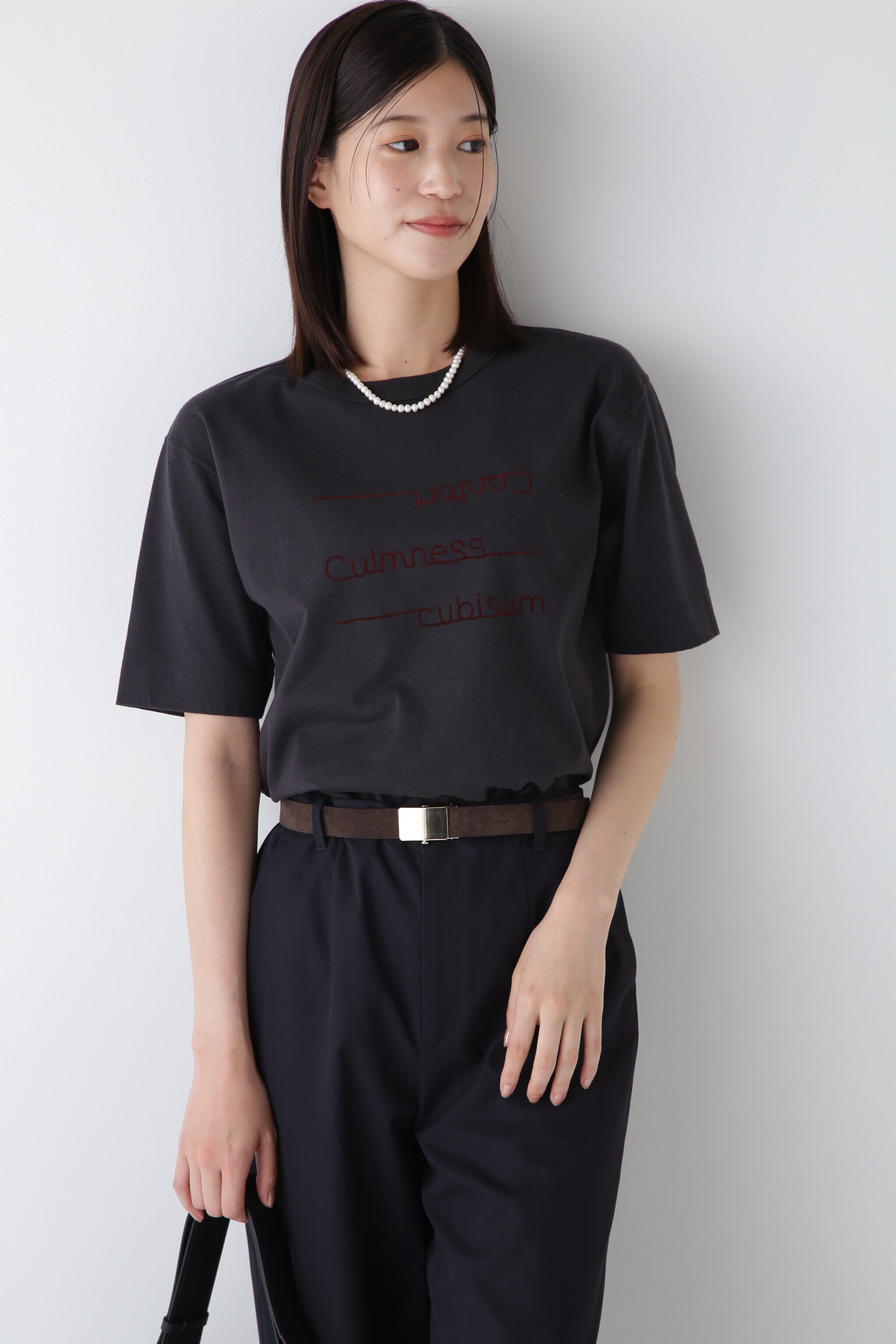  「◆天竺カットソー」|Tシャツ・カットソー|チャコール1