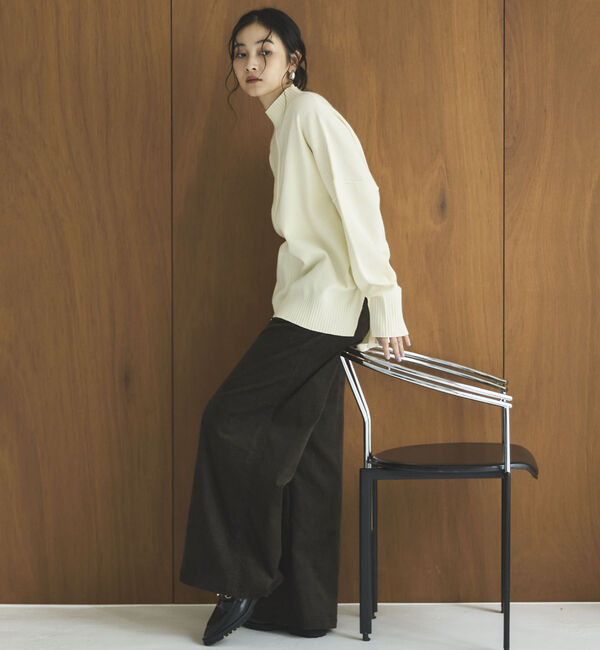 Doux archives「【抗ピリング・手洗い可】アウトリンキングニット」|ニット・セーター|