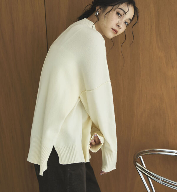 Doux archives「【抗ピリング・手洗い可】アウトリンキングニット」|ニット・セーター|