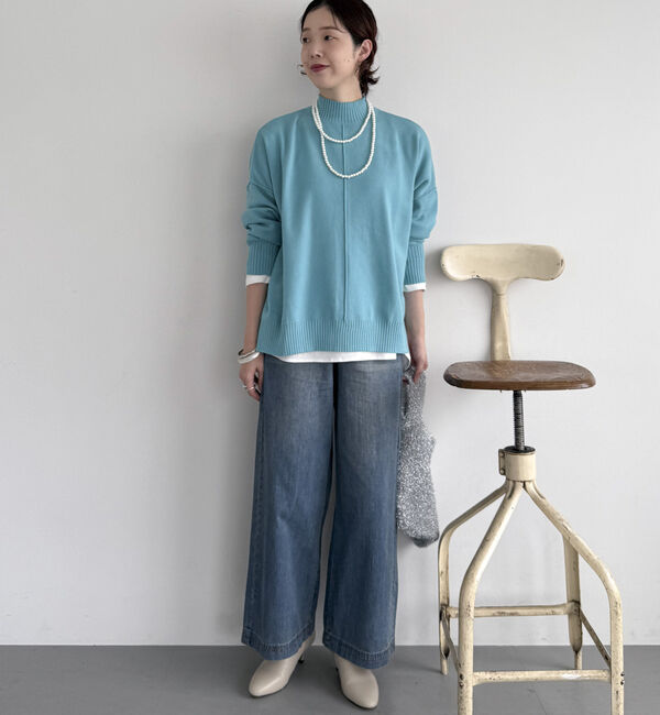 Doux archives「【抗ピリング・手洗い可】アウトリンキングニット」|ニット・セーター|