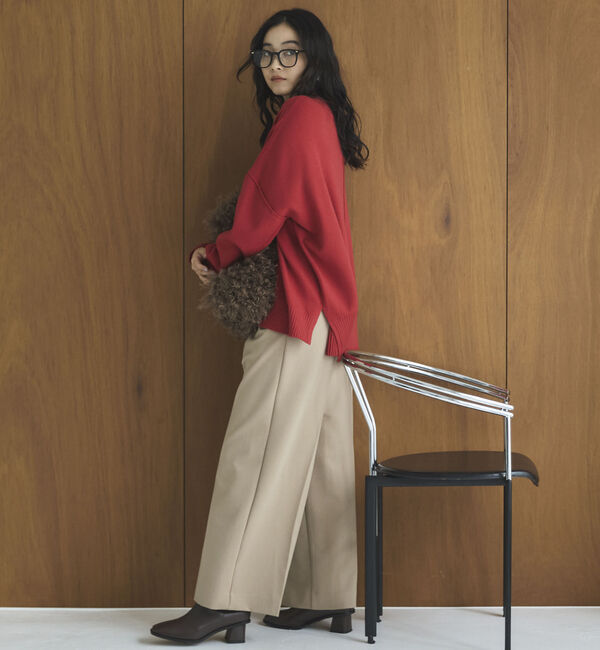 Doux archives「【抗ピリング・手洗い可】アウトリンキングニット」|ニット・セーター|