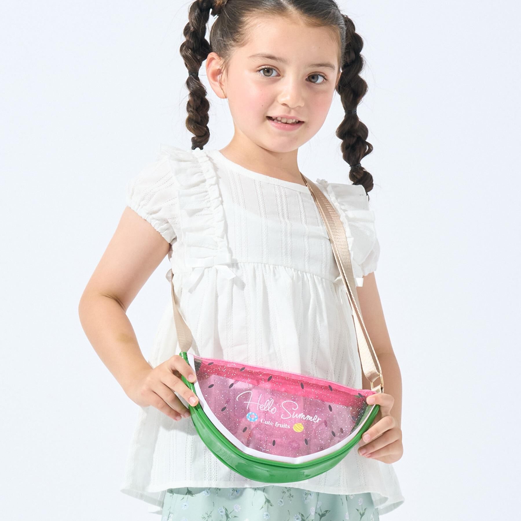 SHOO･LA･RUE「PVCフルーツポシェット」|ショルダー・メッセンジャー|ピンク(072)