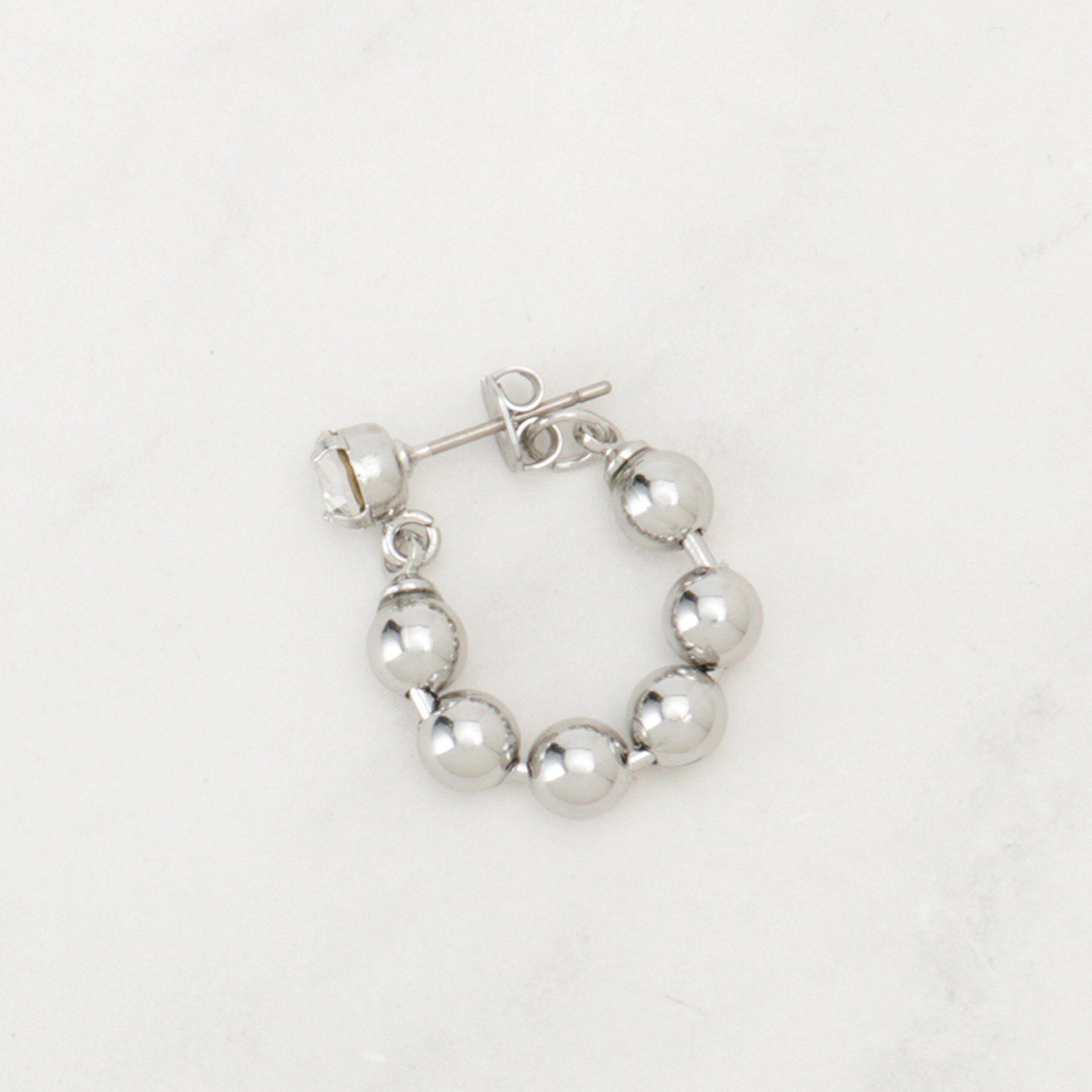 SHOO･LA･RUE「【チタンポスト】ボールチェーンピアス」|ピアス|
