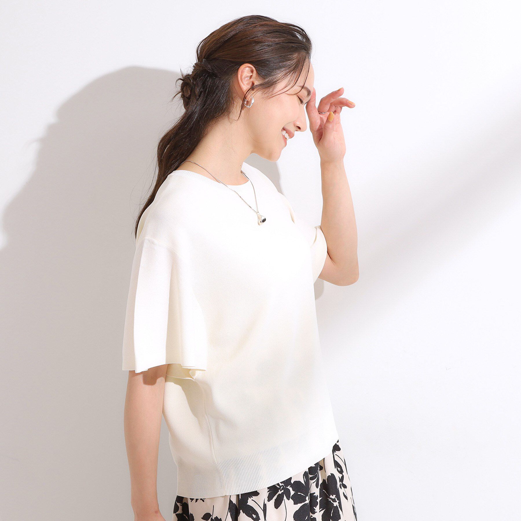 SHOO･LA･RUE「【S-LL】女性らしさ溢れる フレアスリーブニット」|ニット・セーター|