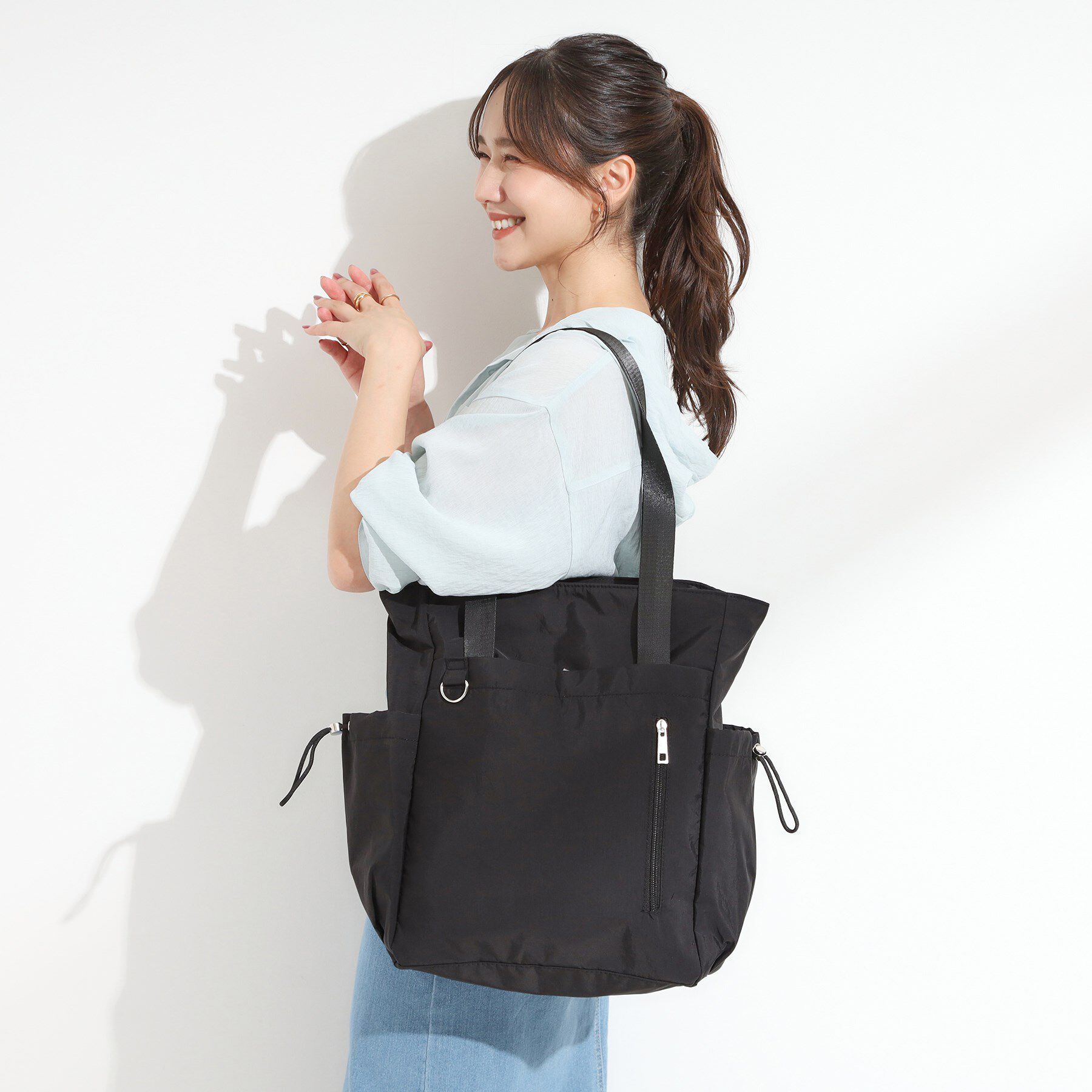 SHOO･LA･RUE「【撥水】トートにもなる2WAYリュック」|リュック|ブラック(019)