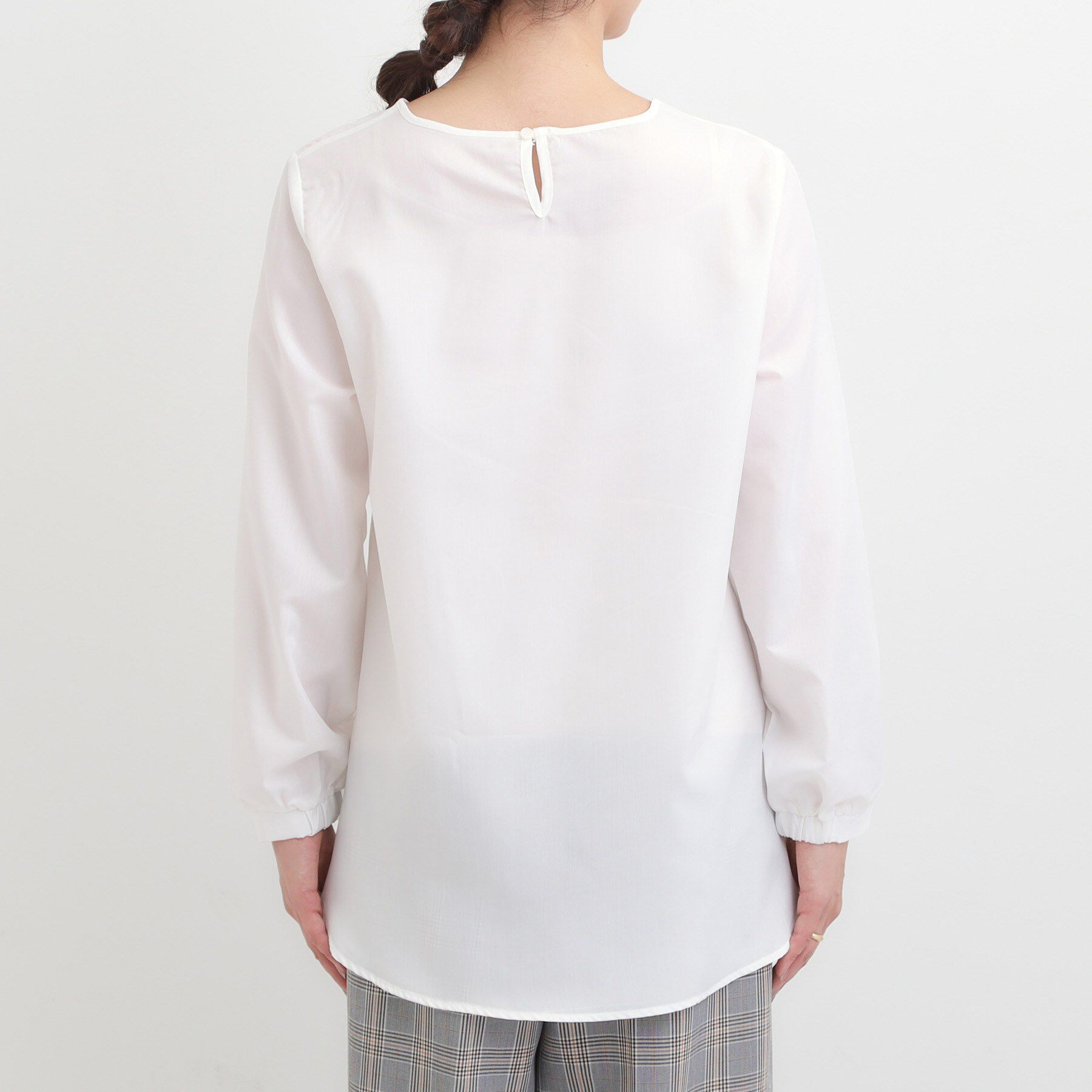 SHOO･LA･RUE「【S-LL/2点セット】着回し自在 ニットベスト＋フレアブラウス」|ニット・セーター|