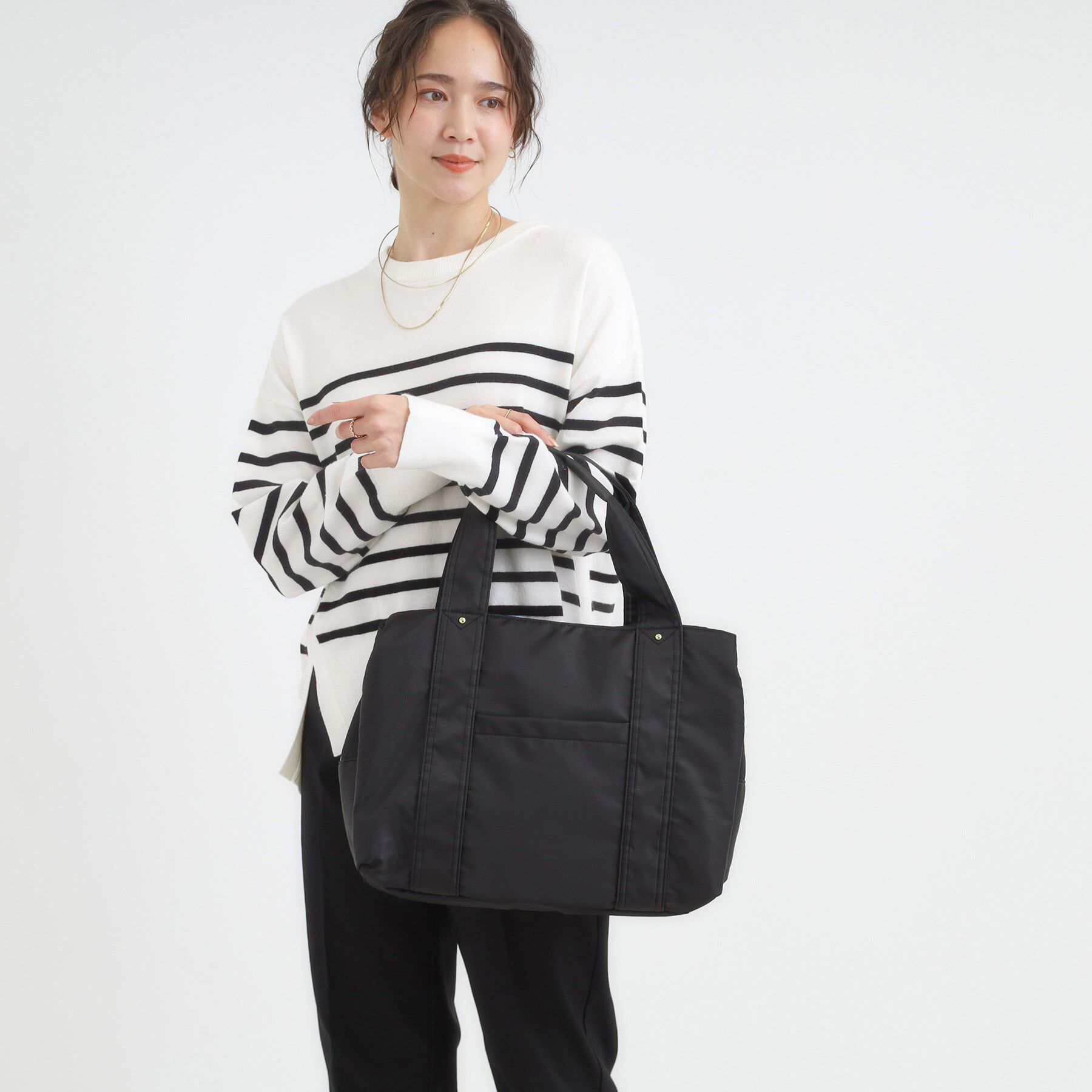 SHOO･LA･RUE「【撥水】両あおりビッグトートバッグ【2WAY】」|トートバッグ|