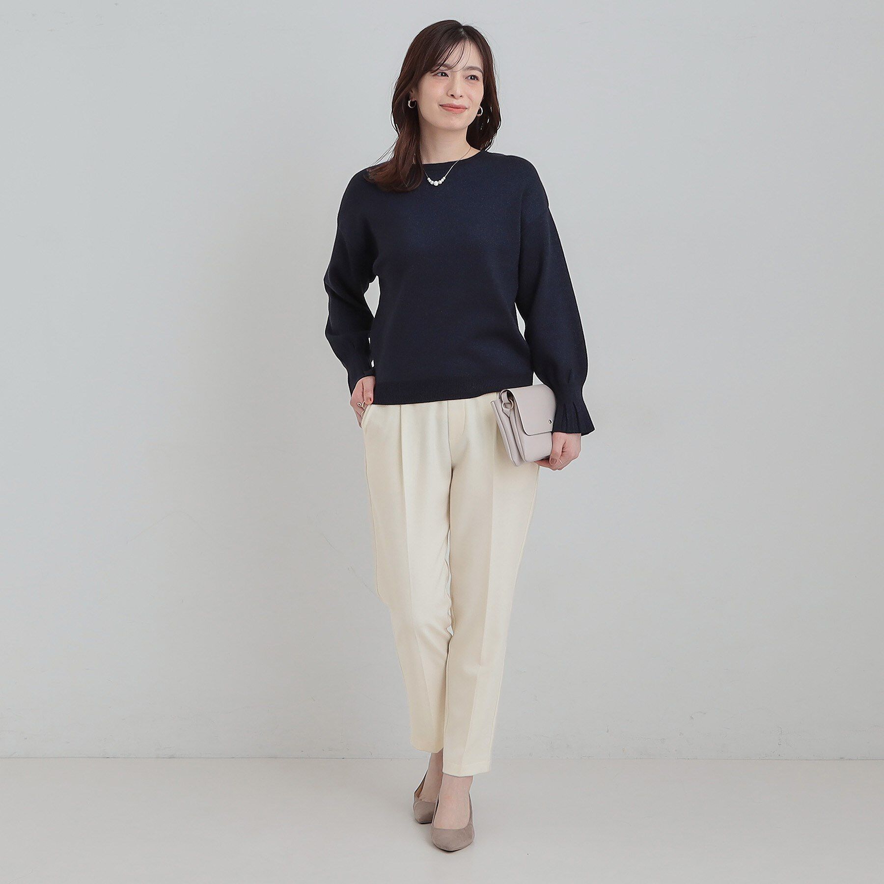 SHOO･LA･RUE「【洗濯機可/S-LL】美脚見え あったか裏起毛 テーパードパンツ」|その他|