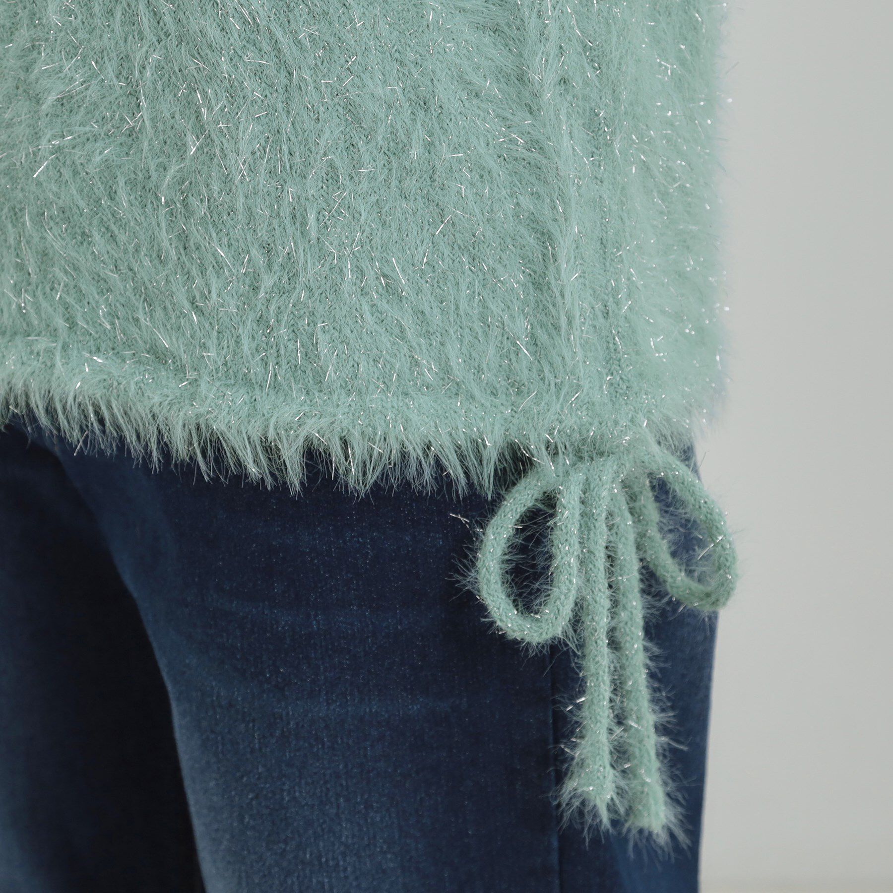 SHOO･LA･RUE「キラふわ ラメフェザー ドロストニット」|ニット・セーター|