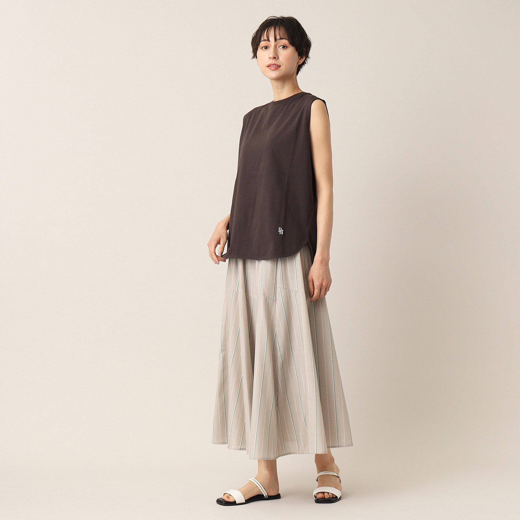 Dessin「【ウエストゴム・洗える】切り替えフレアスカート（XS～L）」|スカート|