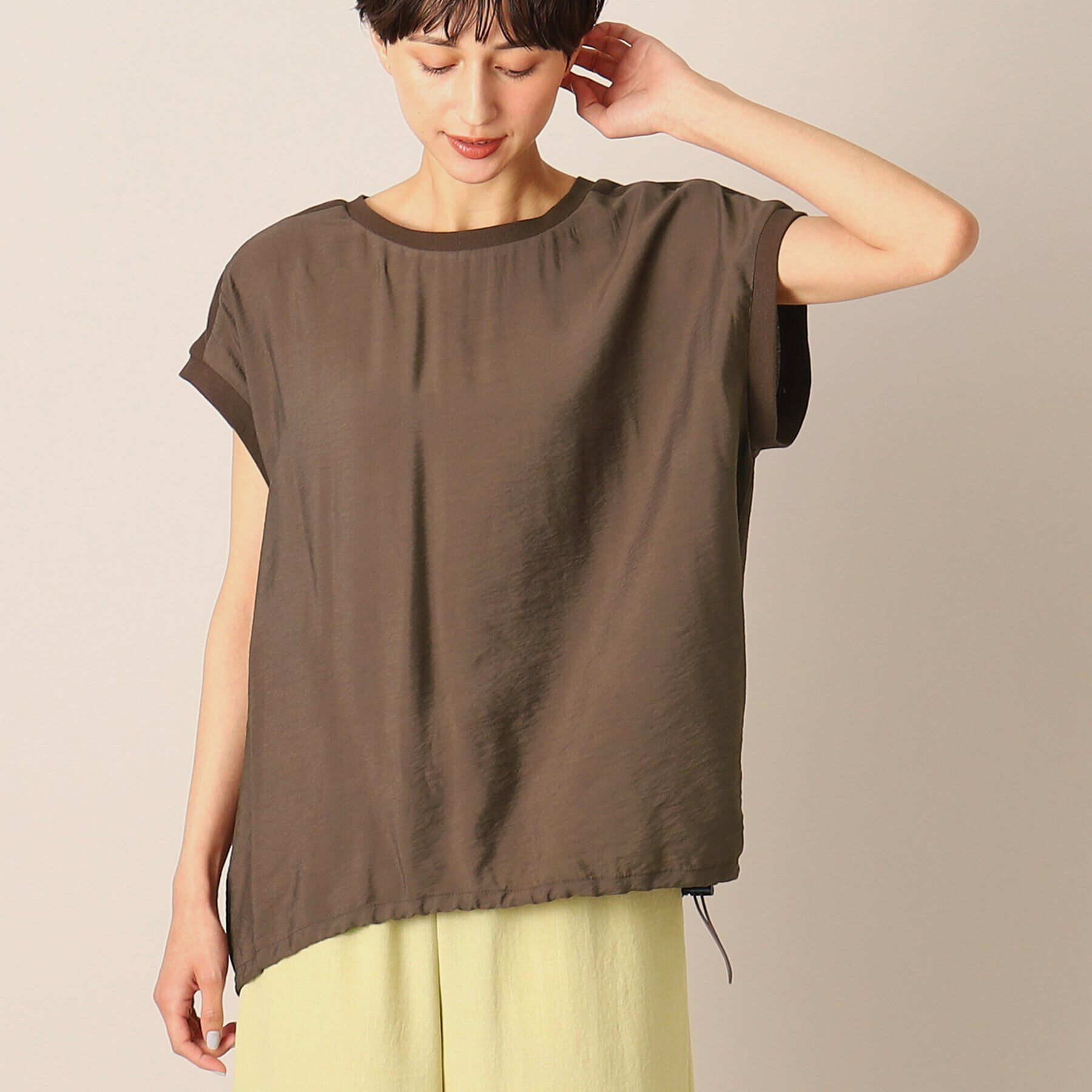 Dessin「【洗える】リブ付きドローコード付きブラウス（XS～L）」|シャツ・ブラウス|