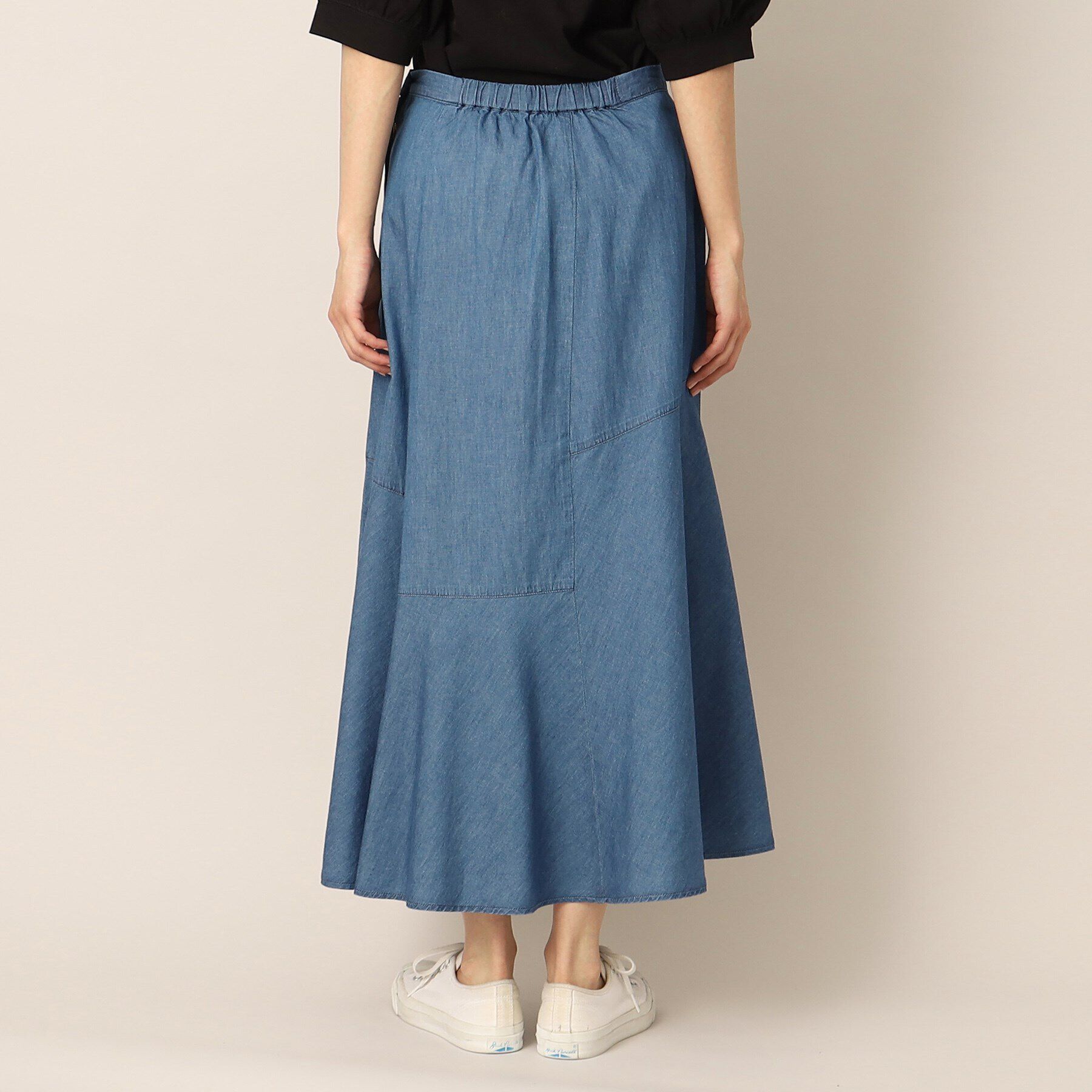 Dessin「綿麻デニム切替スカート」|スカート|