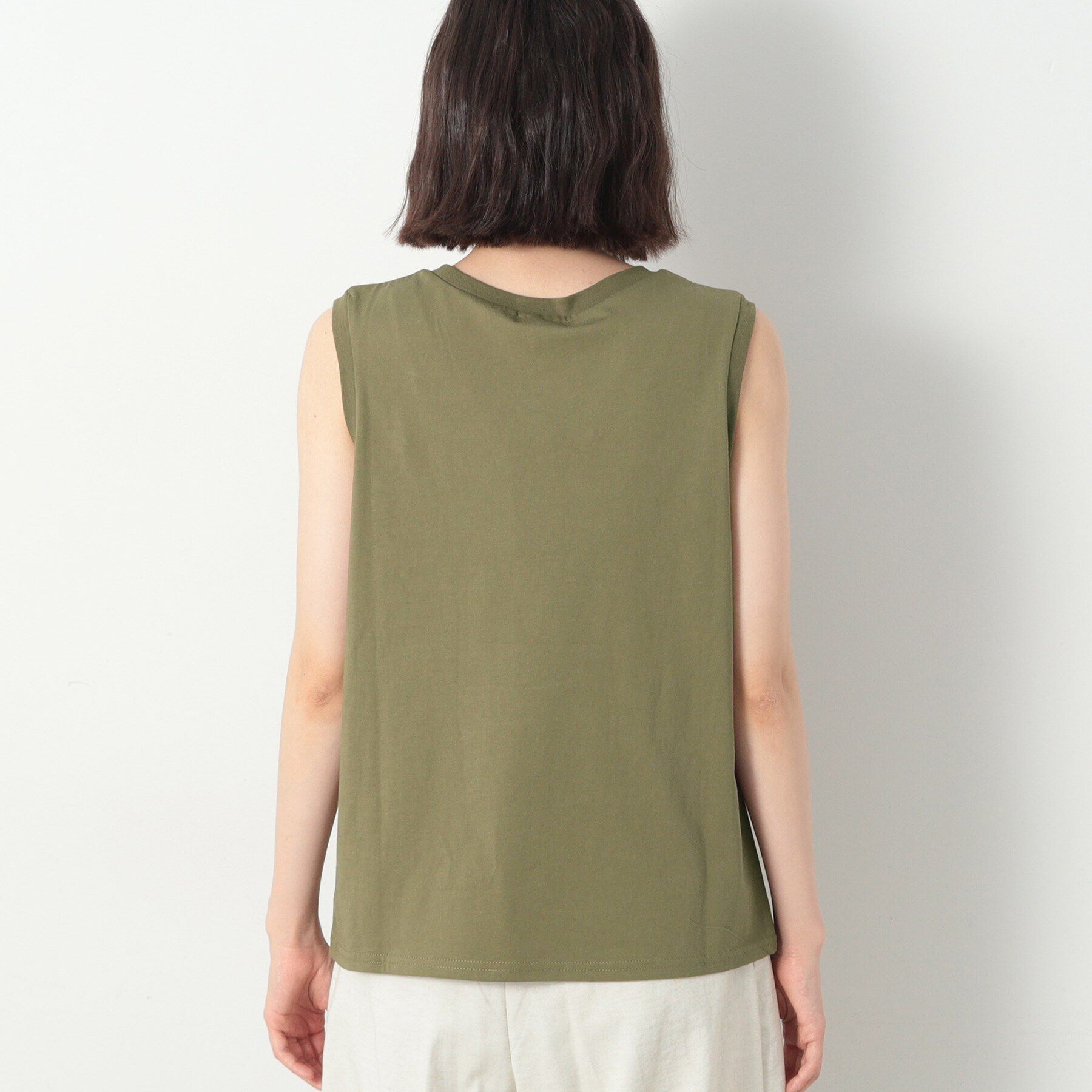 Dessin「箔ロゴプリントスリーブレスTシャツ（XS～L）」|Tシャツ・カットソー|