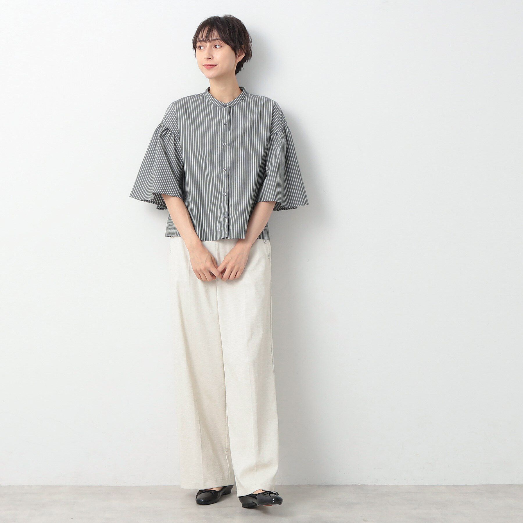 Dessin「【洗える】フレアスリーブブラウス（XS～L）」|シャツ・ブラウス|