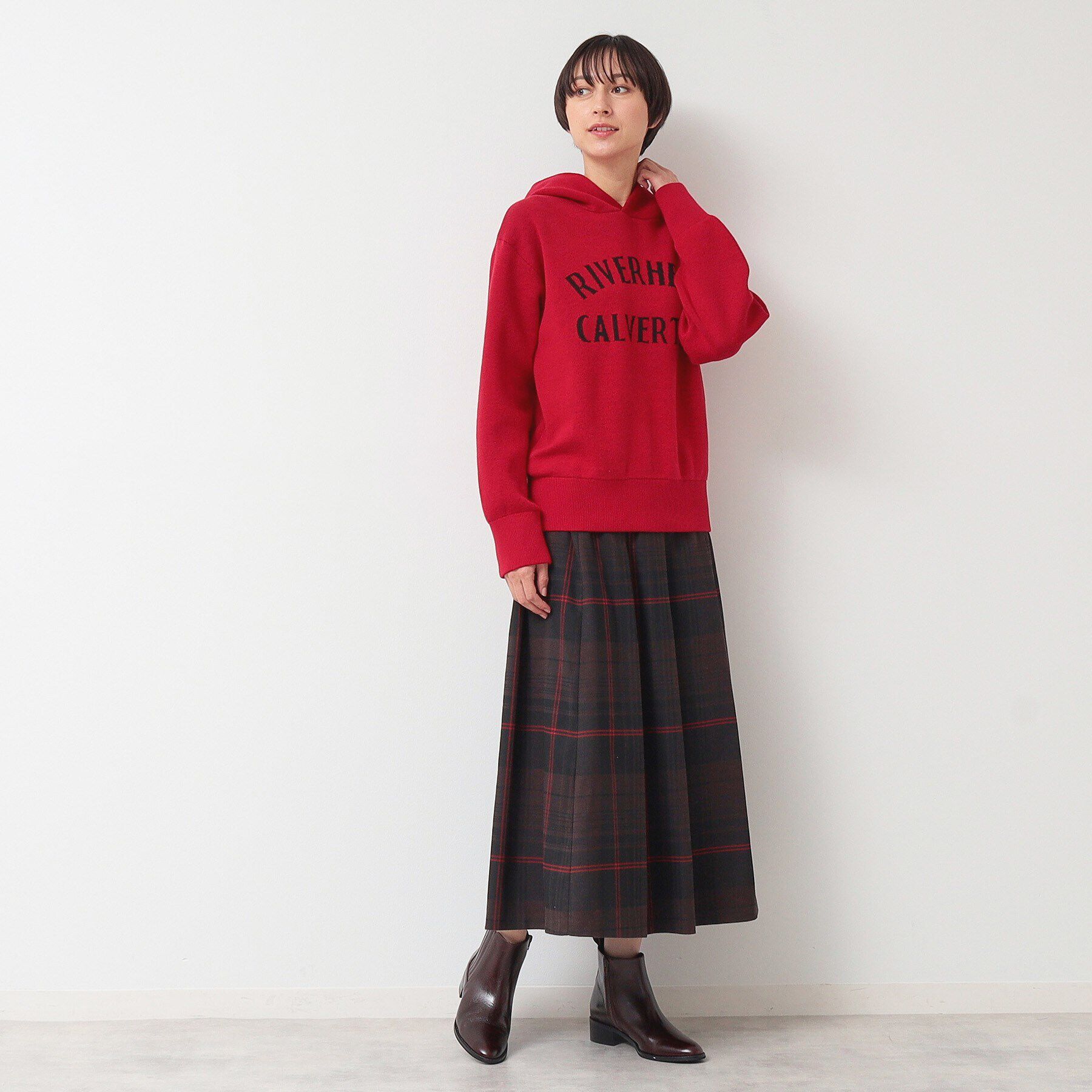 Dessin「【ユニセックス・洗える】ロゴジャカードフーデット」|ニット・セーター|