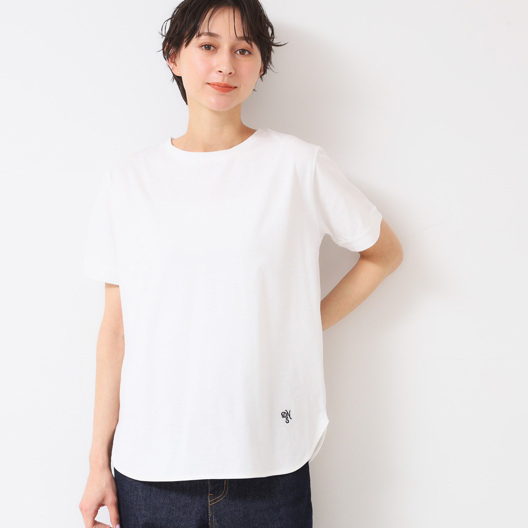 Dessin「【レイヤード・1枚着・プチプラ】シャツテールTシャツ（XS～L）」|Tシャツ・カットソー|