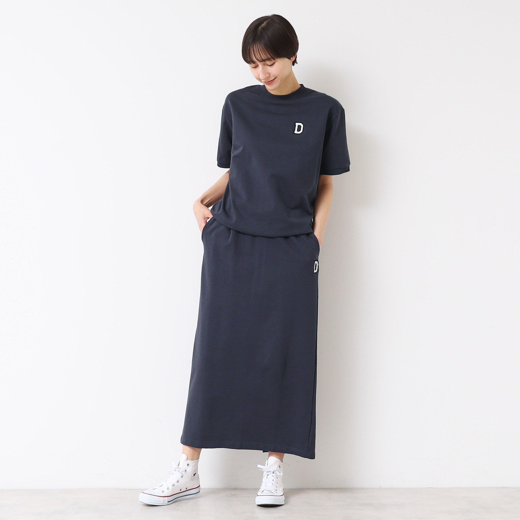 Dessin「【セットアップ可能・ウエストゴム・洗える】ミニ裏毛タイトスカート」|スカート|