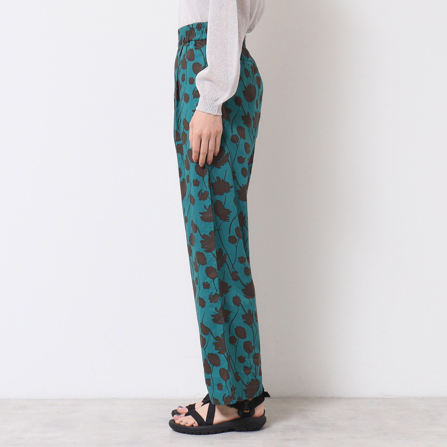 Dessin「【ウエストゴム・洗える】フラワープリントパンツ」|その他|