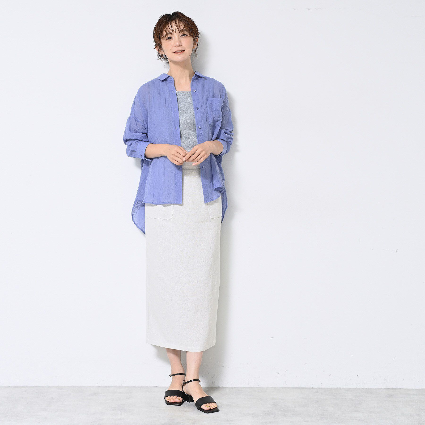 Dessin「【洗える】シアーシャンブレーシャツ」|シャツ・ブラウス|