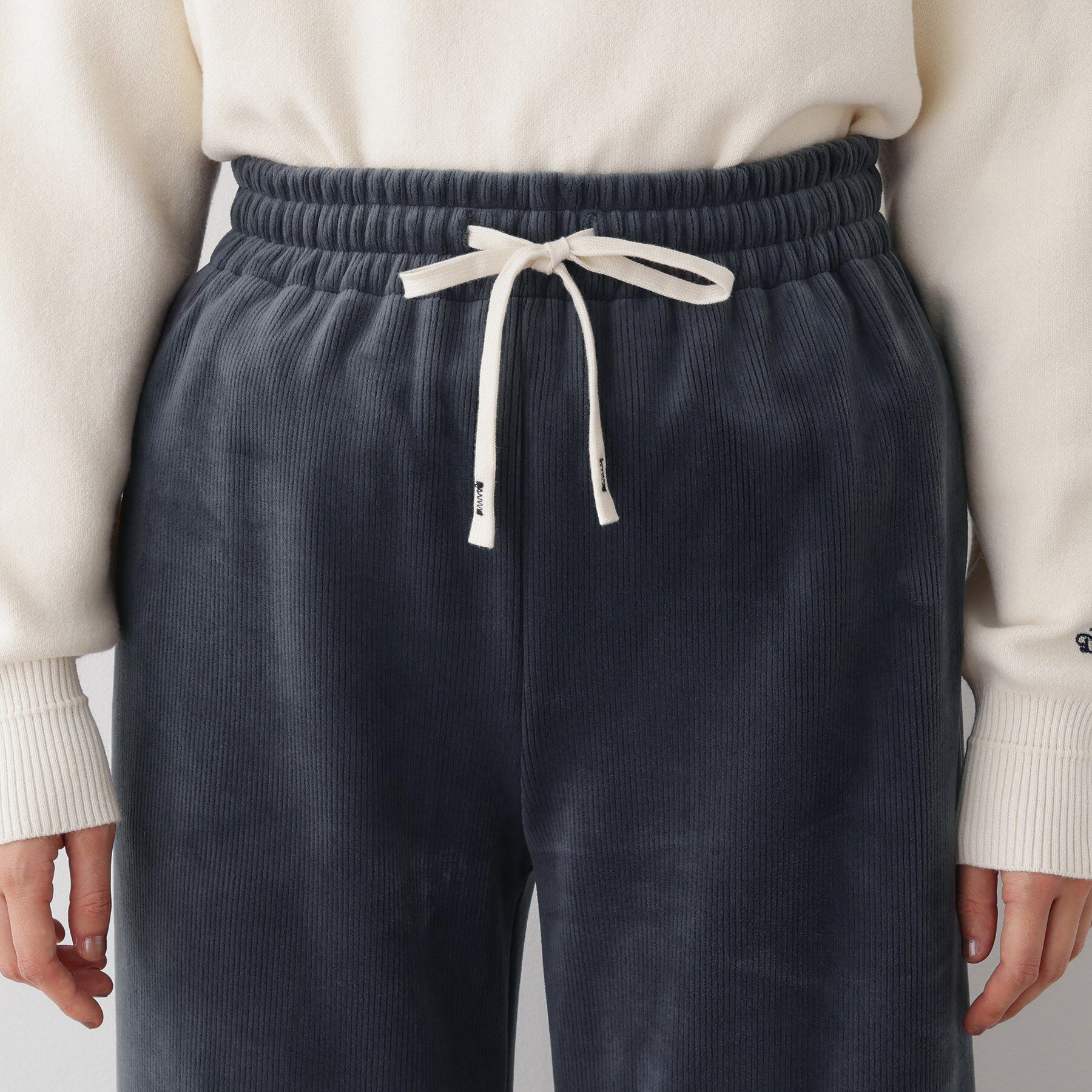 Dessin「【洗える/ウエストゴム】裏起毛コーデュロイイージーパンツ」|その他|