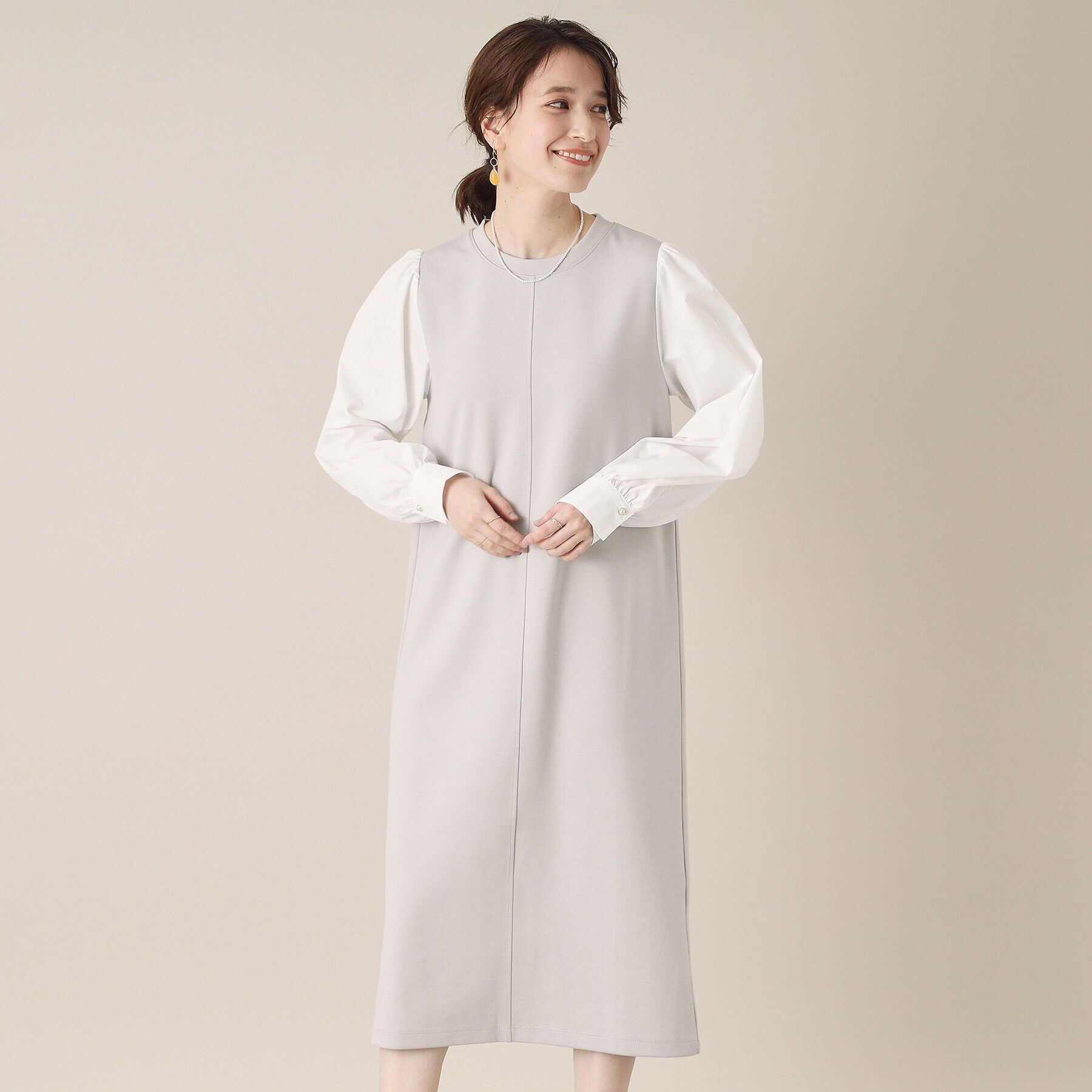 ITS&rsquo;DEMO「【手洗い可】ダンボールジャージーワンピース」|ワンピース|