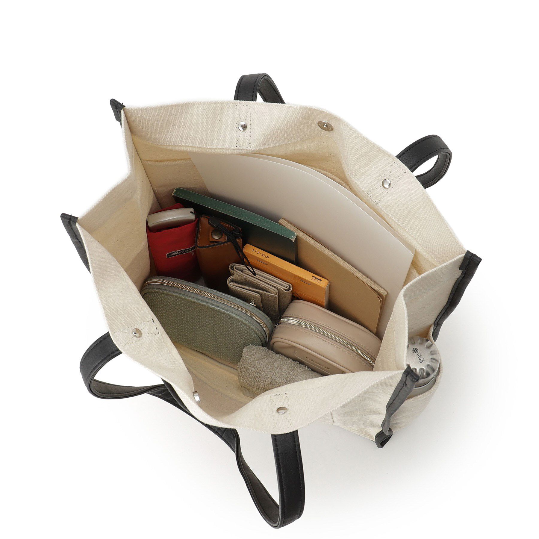 ITS&rsquo;DEMO「【推し活／A4対応】合皮パイピングキャンバストート」|トートバッグ|