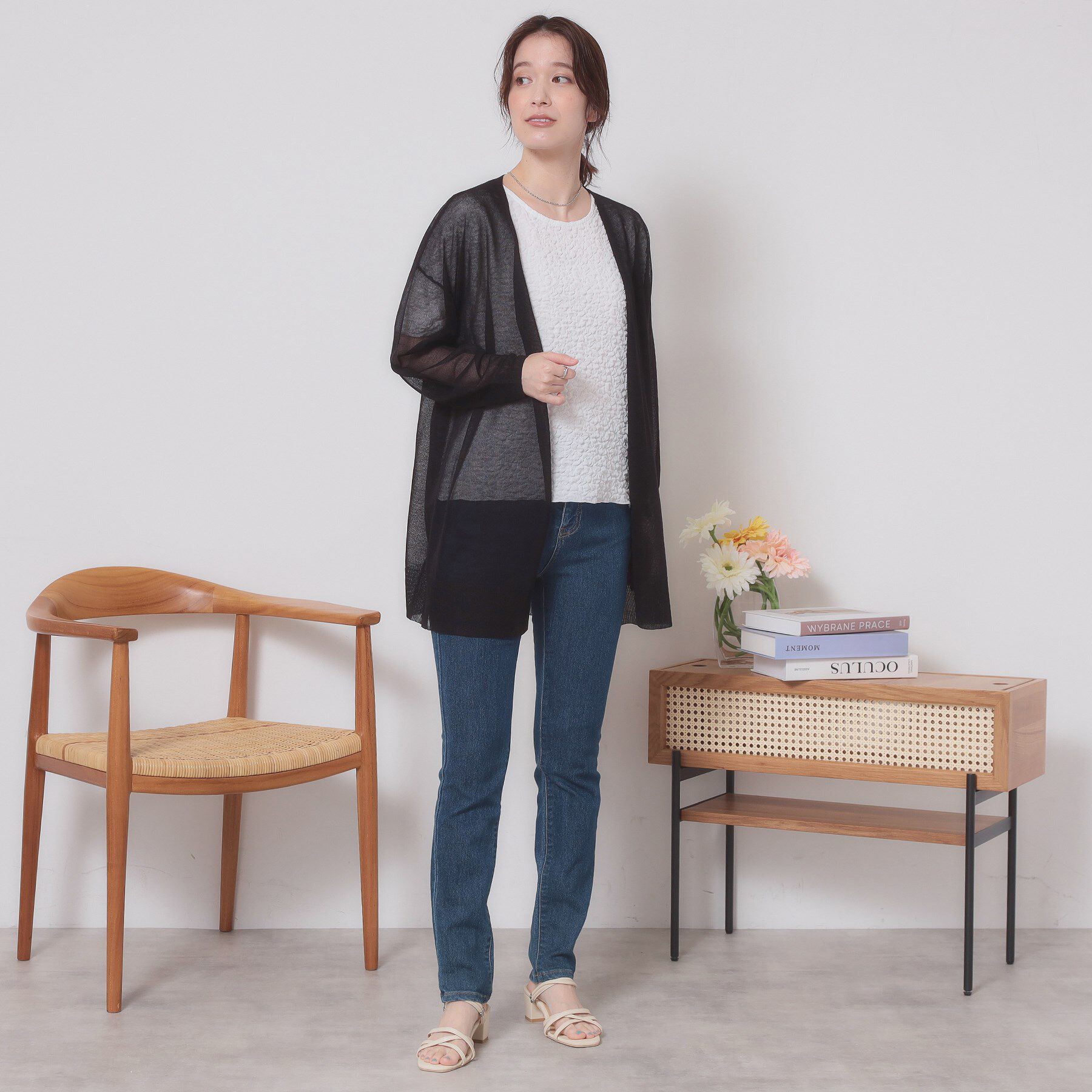 ITS&rsquo;DEMO「【定番人気／手洗い可】ラメ着流しカーデ」|カーディガン|