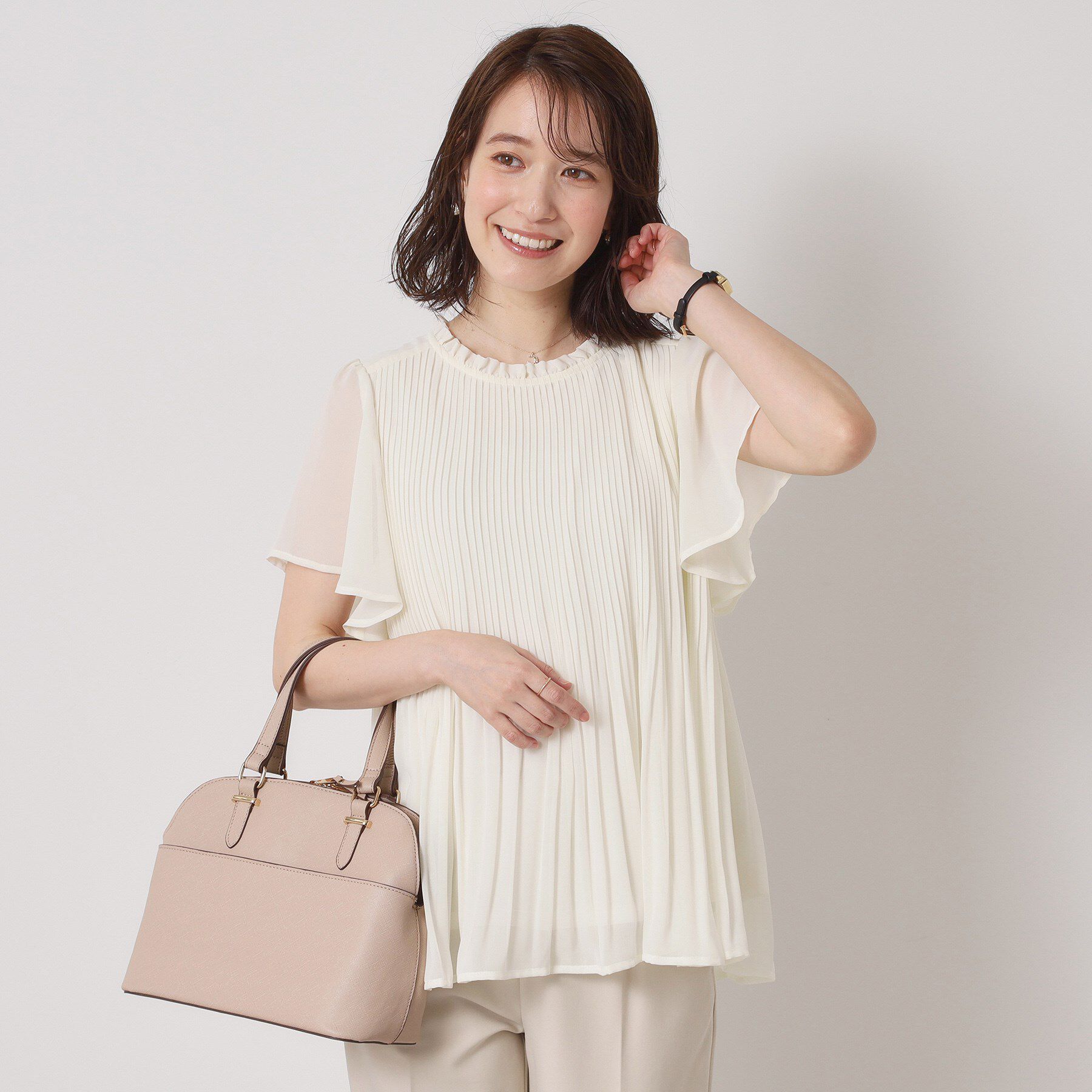 ITS&rsquo;DEMO「【手洗い可】プリーツブラウス」|シャツ・ブラウス|