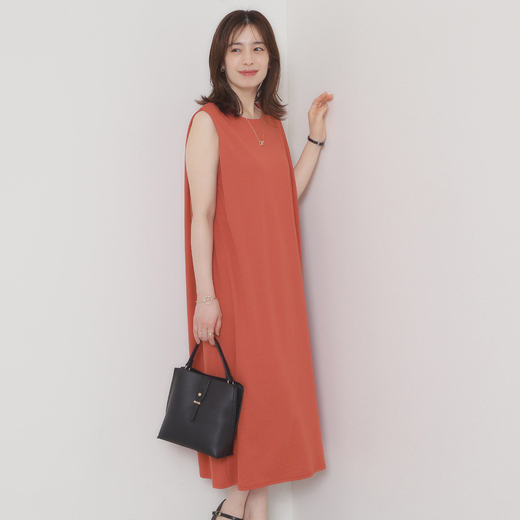 ITS&rsquo;DEMO「【接触冷感／洗濯機OK】カノコカットタックワンピース」|ワンピース|レッド(061)