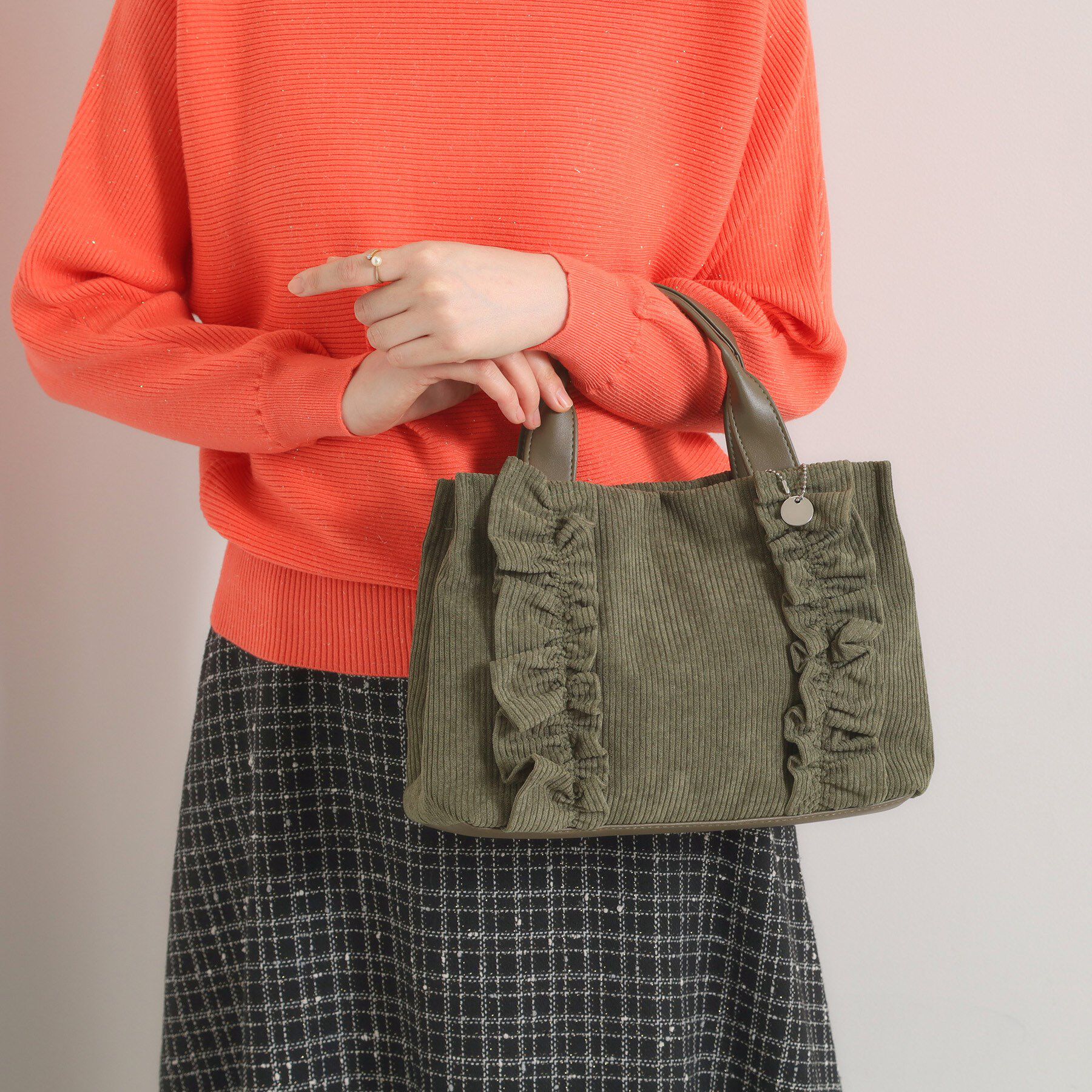 ITS&rsquo;DEMO「アソートフリルミニトート」|トートバッグ|グリーン(024)