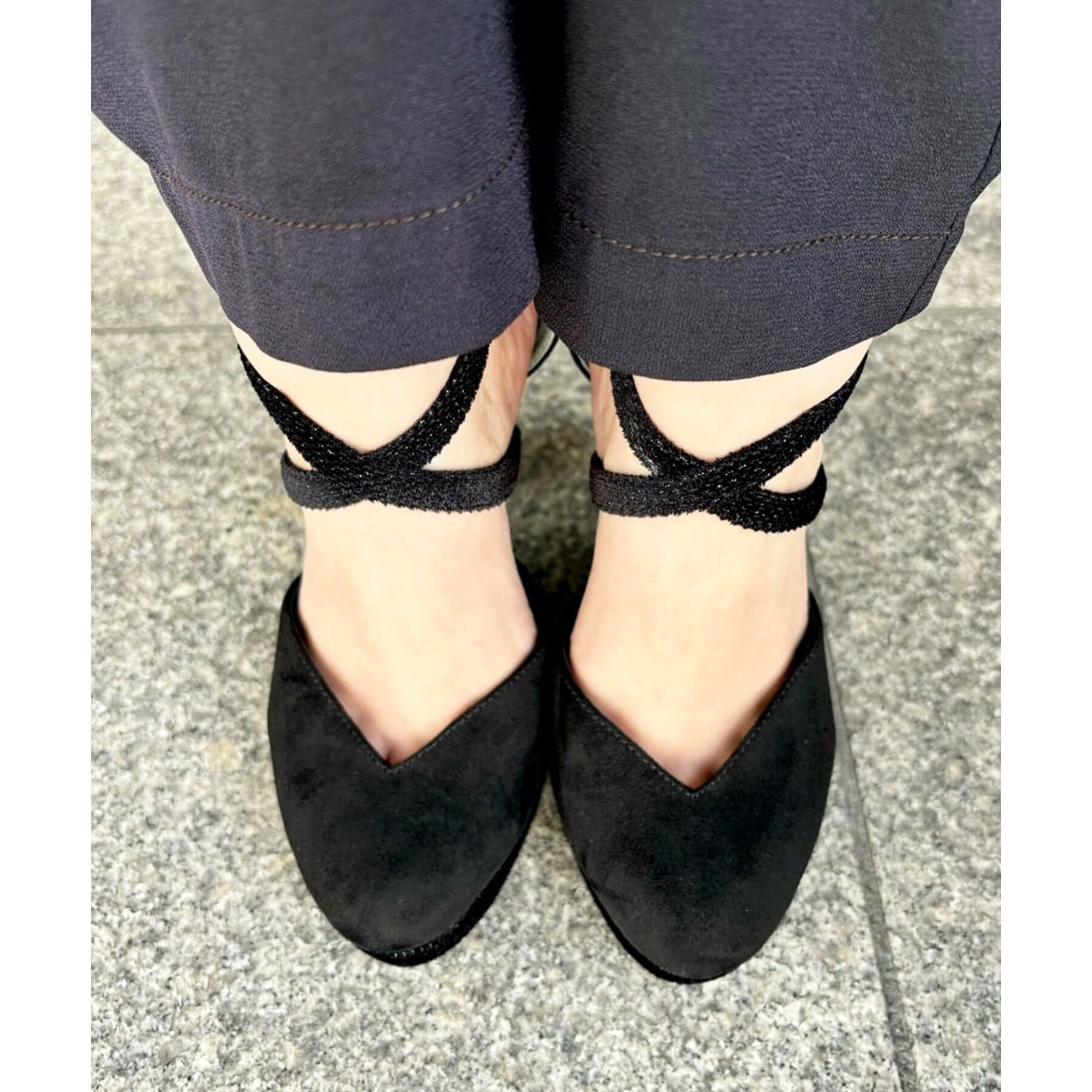 ESPERANZA「クロスストラップハイヒールセパレートパンプス」|パンプス|