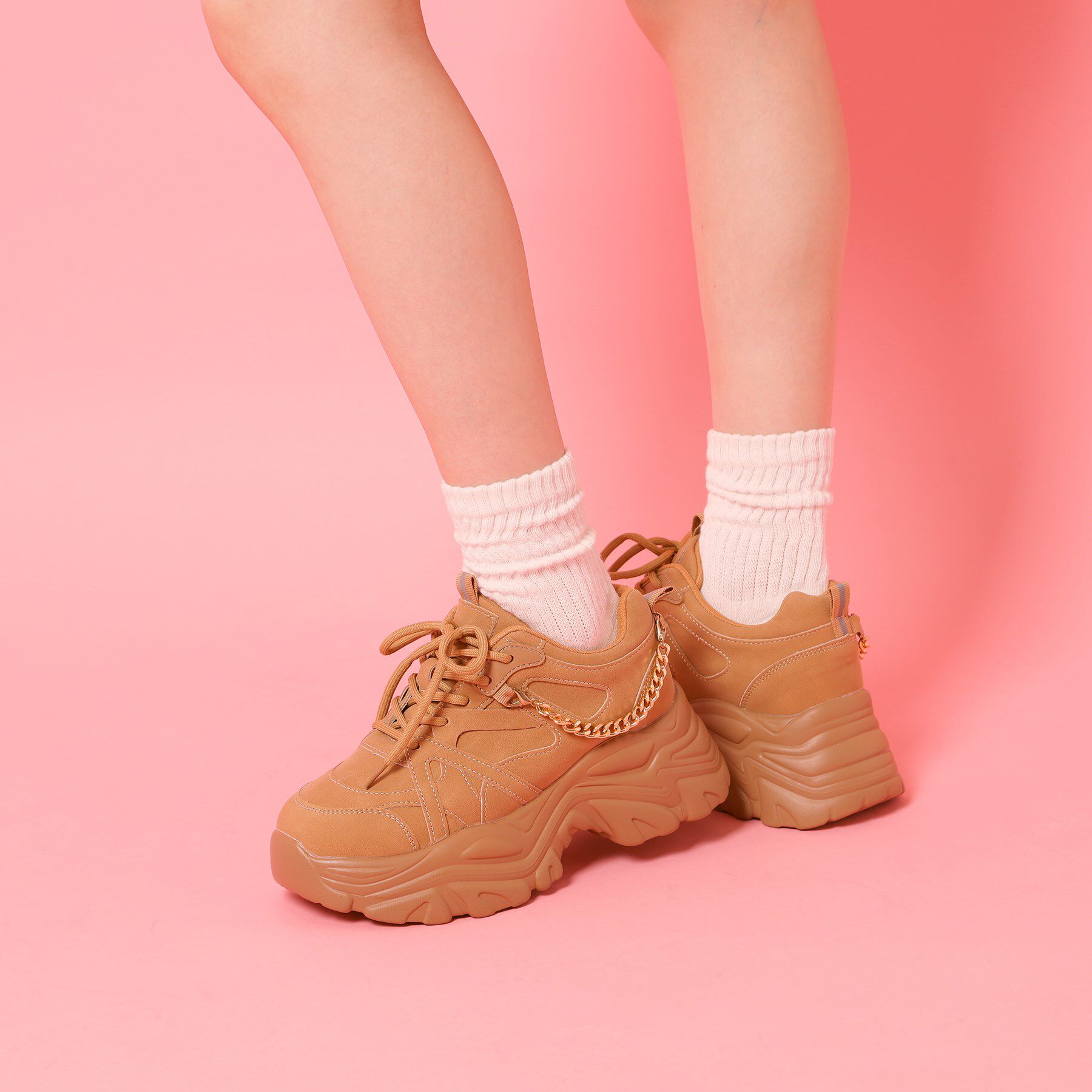 csT&P「【2WAYチェーン付き】軽量ボリュームソール厚底スニーカー」|スニーカー|