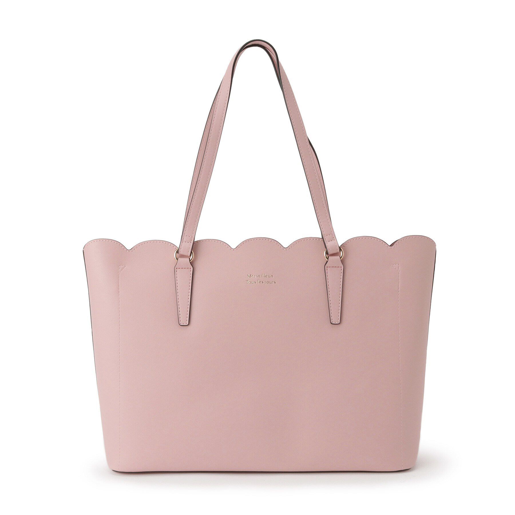 Ober Tashe「スカラップ合皮トート」|トートバッグ|ﾋﾟﾝｸ(072)