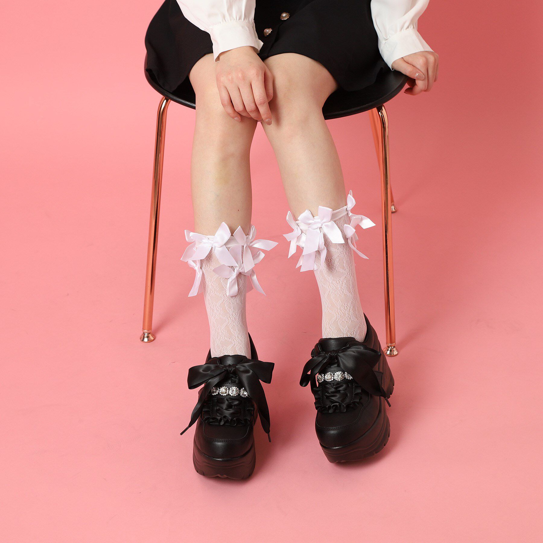 csT&P「厚底キラキラストーン付スニーカー」|スニーカー|