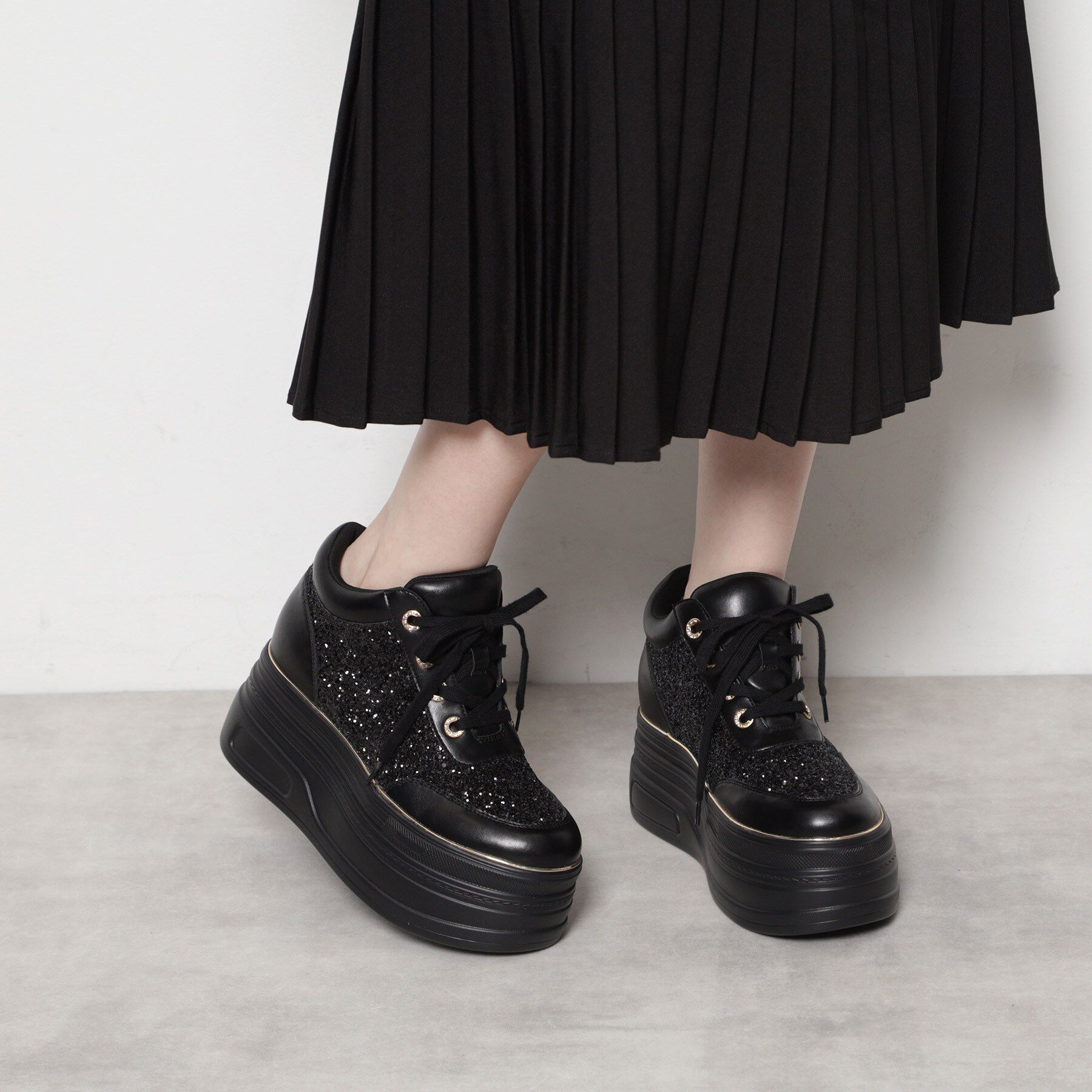 ESPERANZA「ゴールドライン厚底フラットスニーカー」|スニーカー|