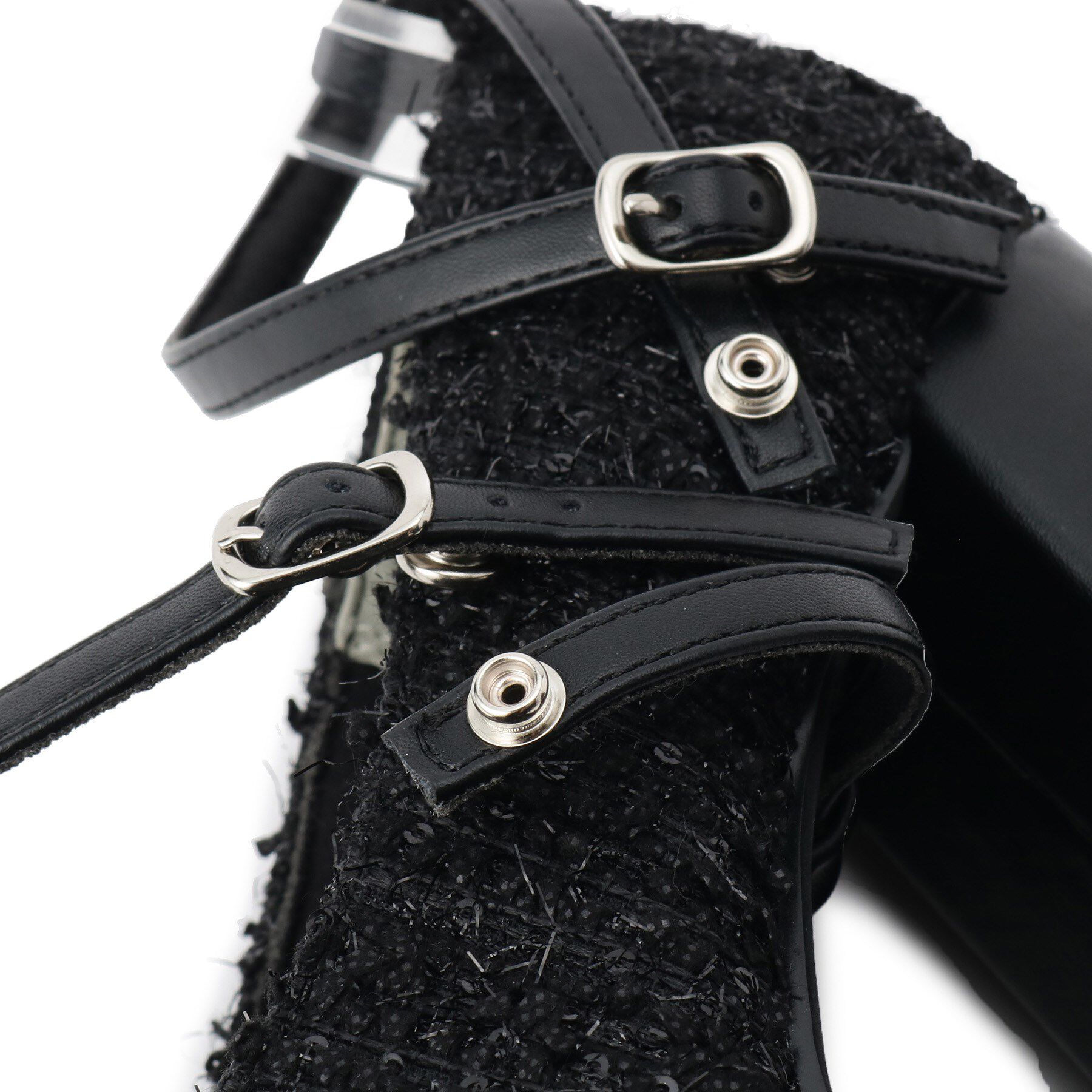 ESPERANZA「スクエアトゥダブルストラップ厚底パンプス」|パンプス|