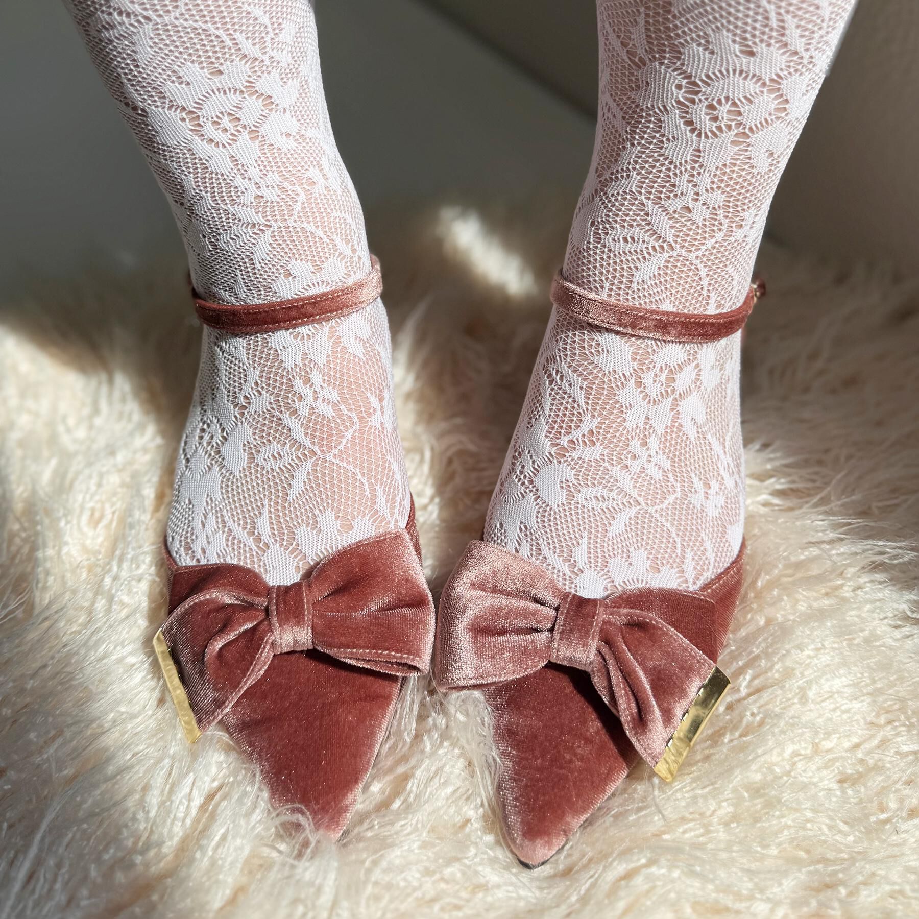 ESPERANZA「【EC限定】ベルベットリボン2WAYセパレートパンプス」|パンプス|