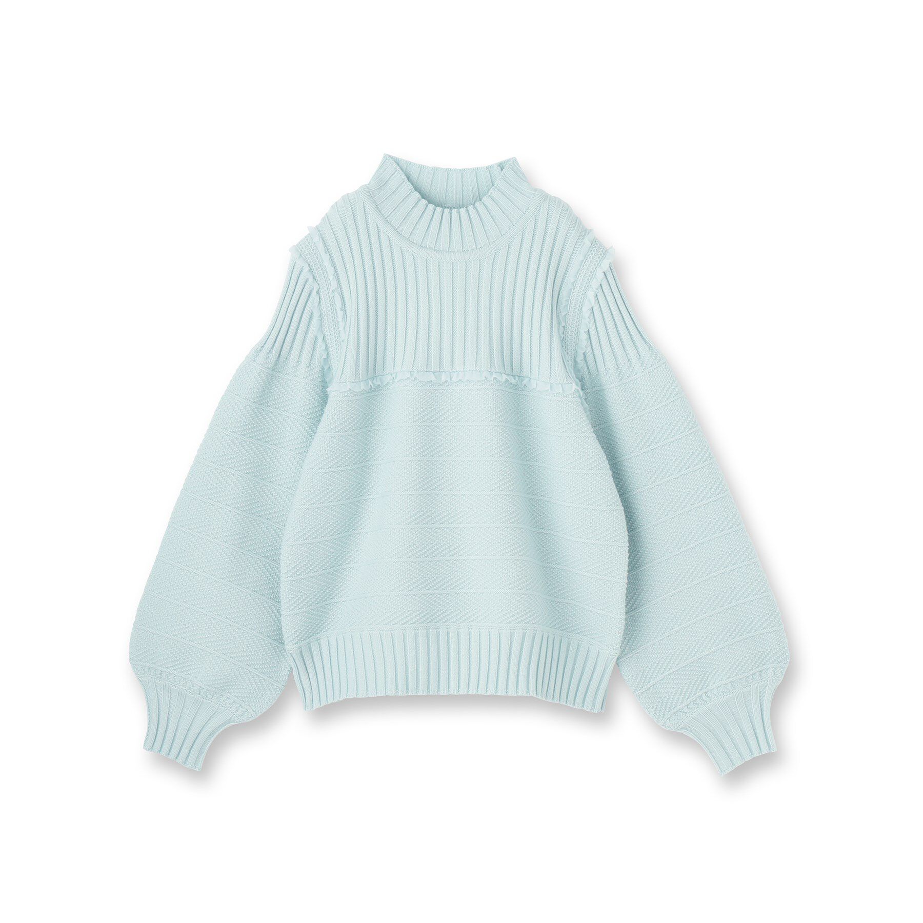 SunaUna「【COLLECTION LINE】編変化シフォンニット」|ニット・セーター|